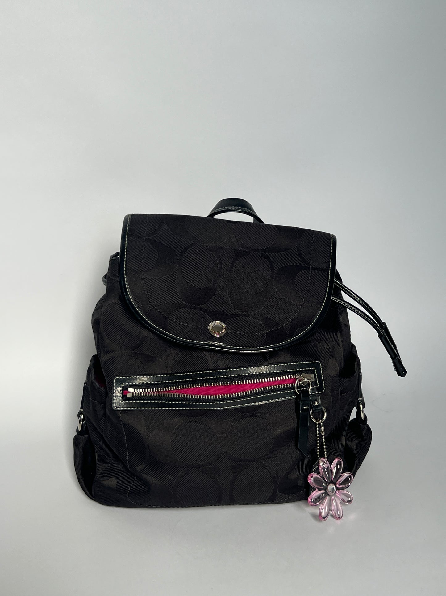 Coach Backpack w Flower Charm