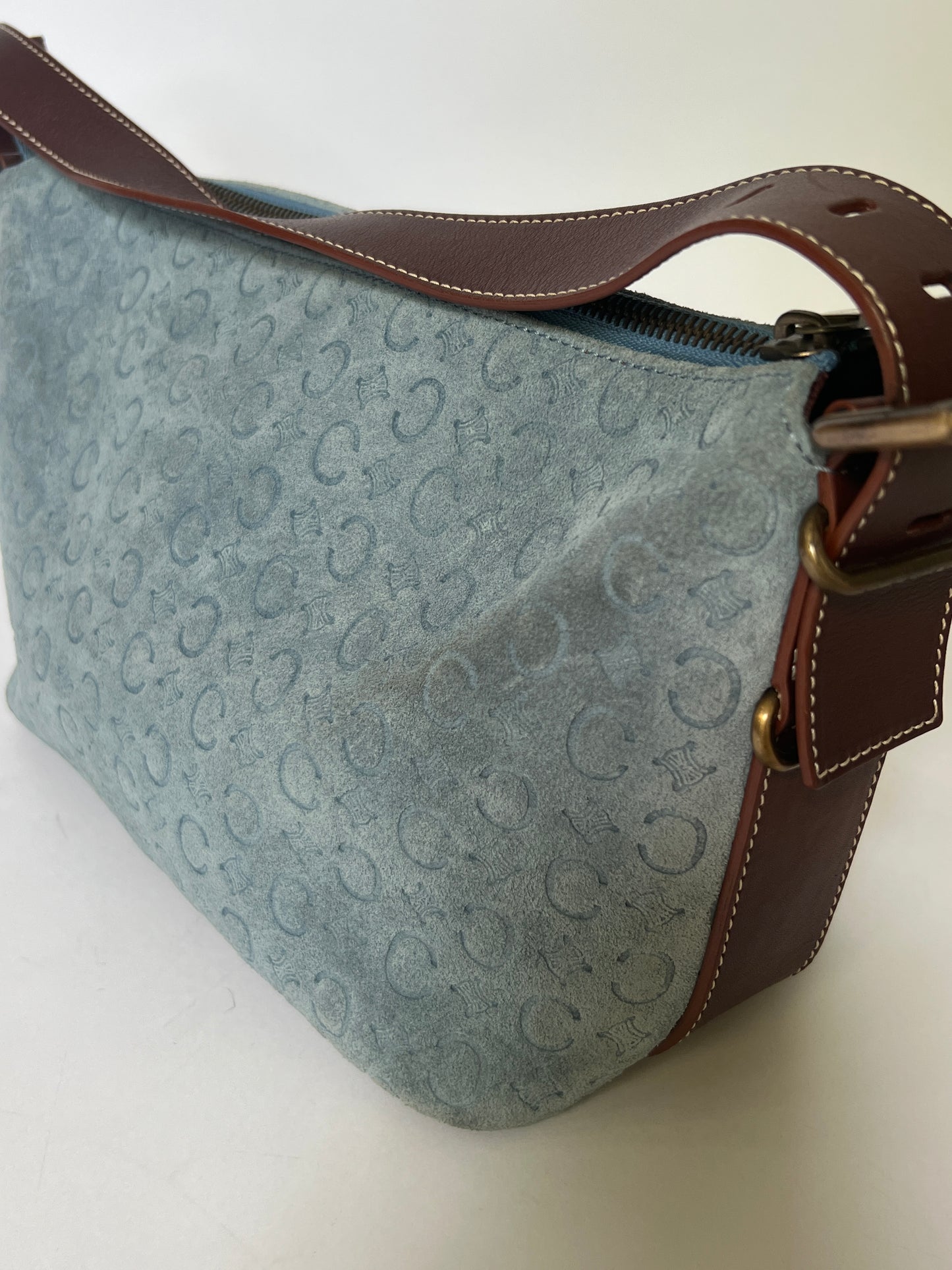 Céline Monogram Suede Shoulder Bag