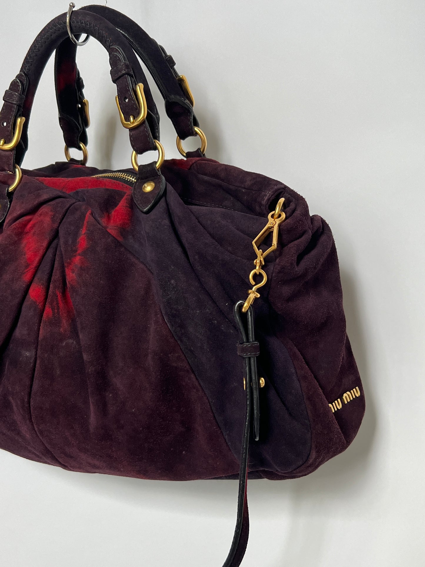 Rare Miu Miu Tie Dye Suede Bag