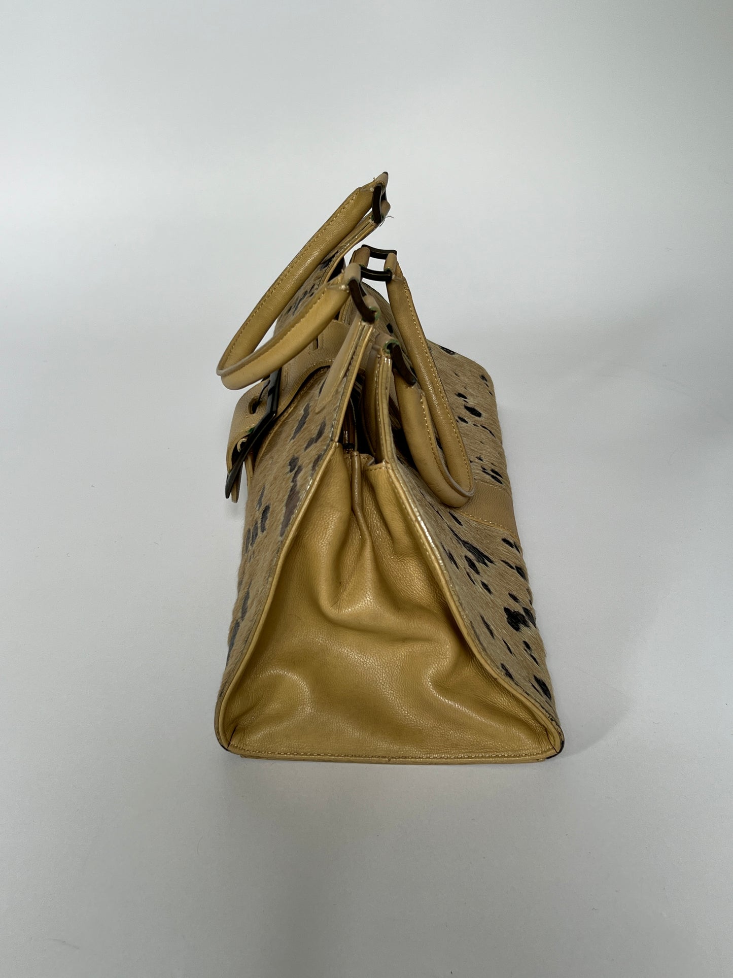 Camel Pony Hair Shoulder Bag