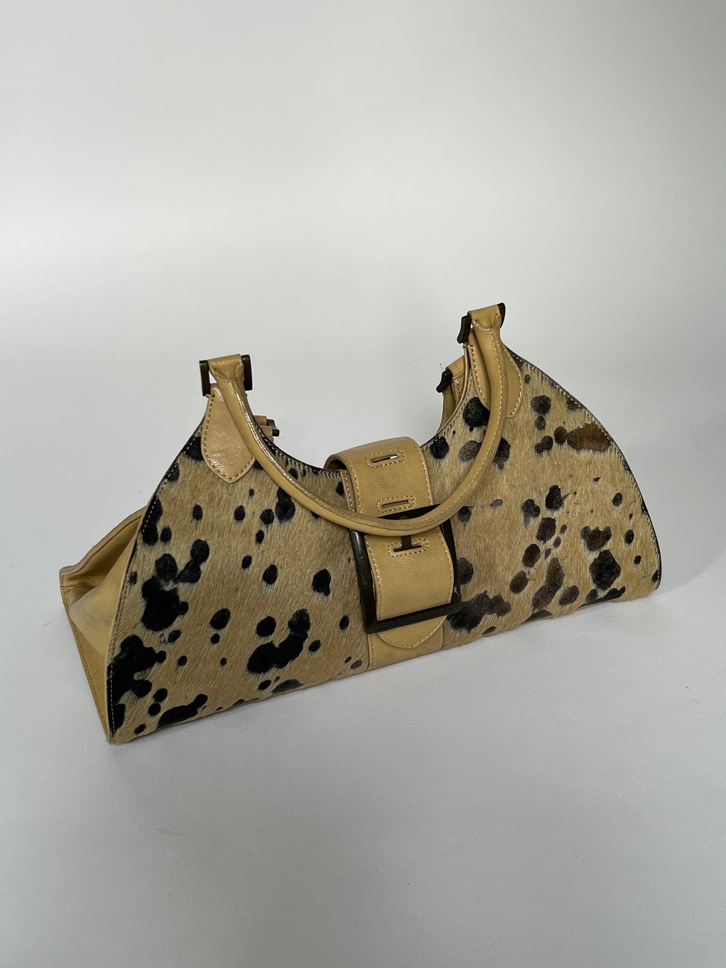 Camel Pony Hair Shoulder Bag