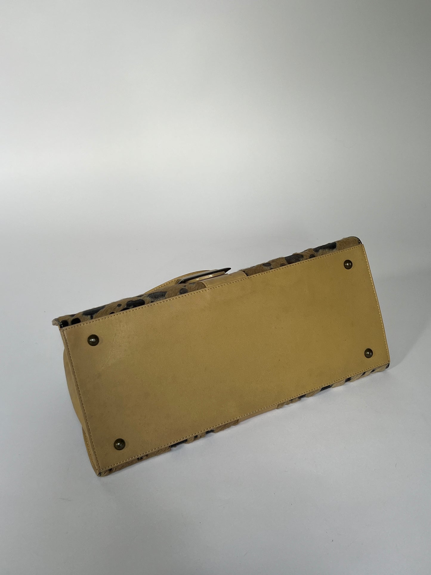 Camel Pony Hair Shoulder Bag