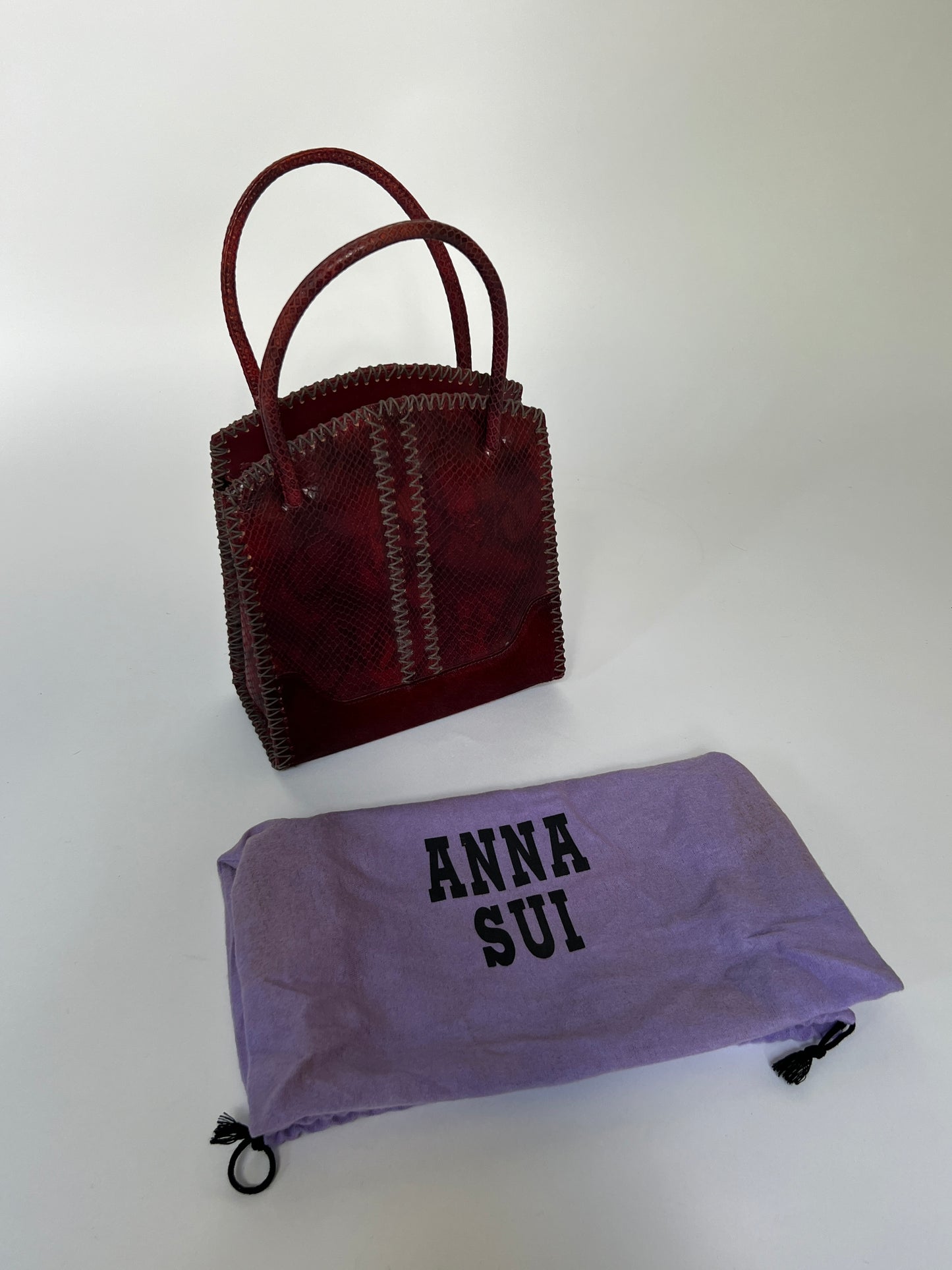 Red Python and Pony Hair Bag