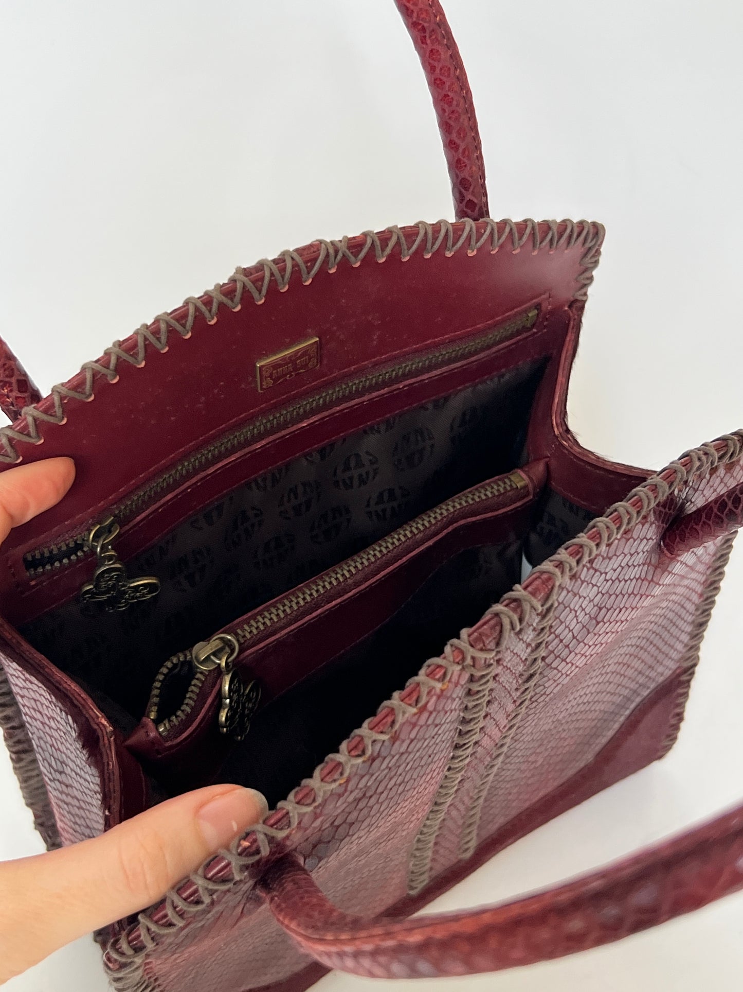 Red Python and Pony Hair Bag