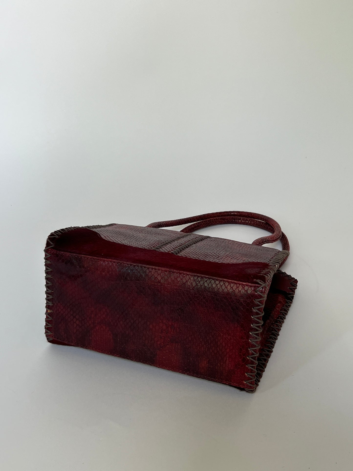 Red Python and Pony Hair Bag