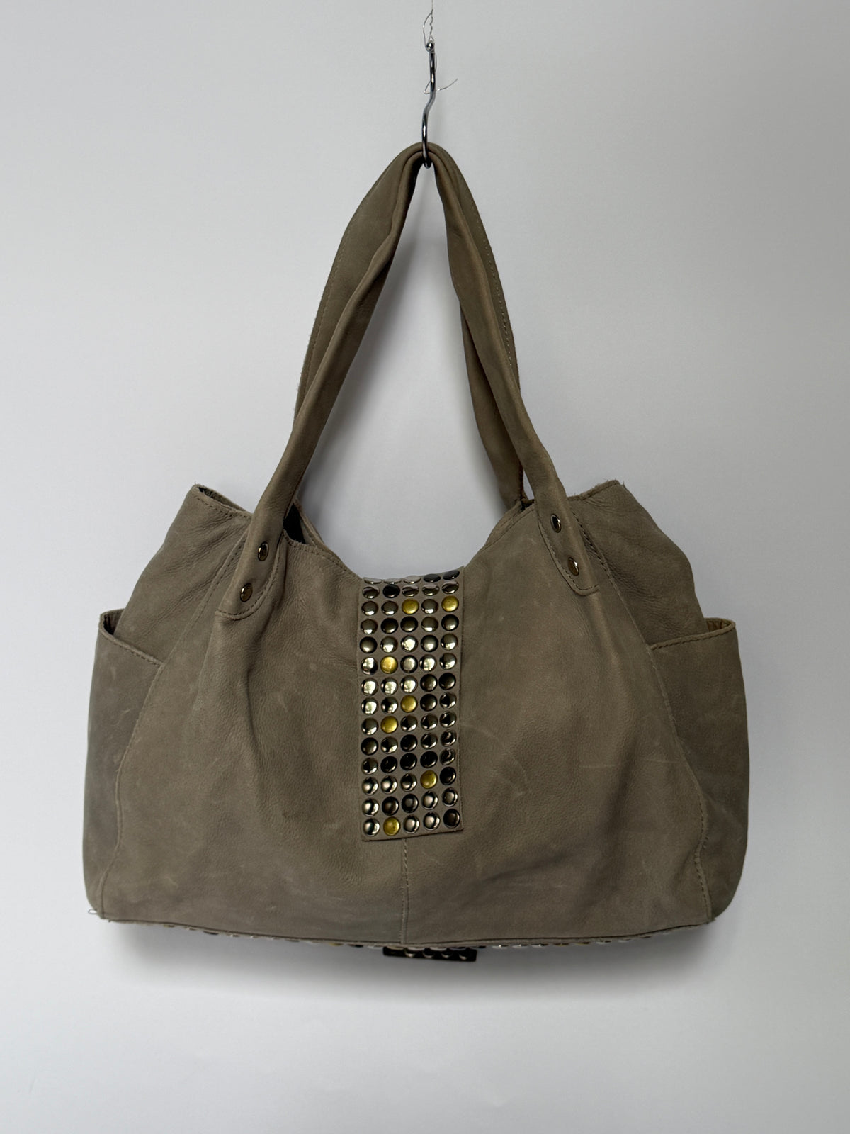 Studded Leather Tote