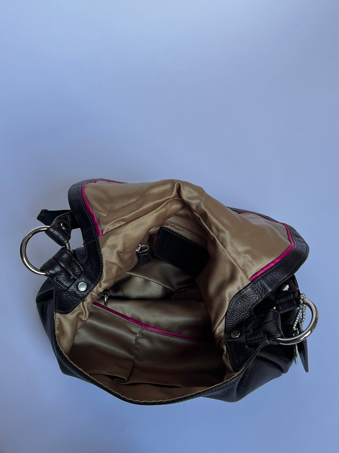 Classic Black Leather Coach Buckle Bag