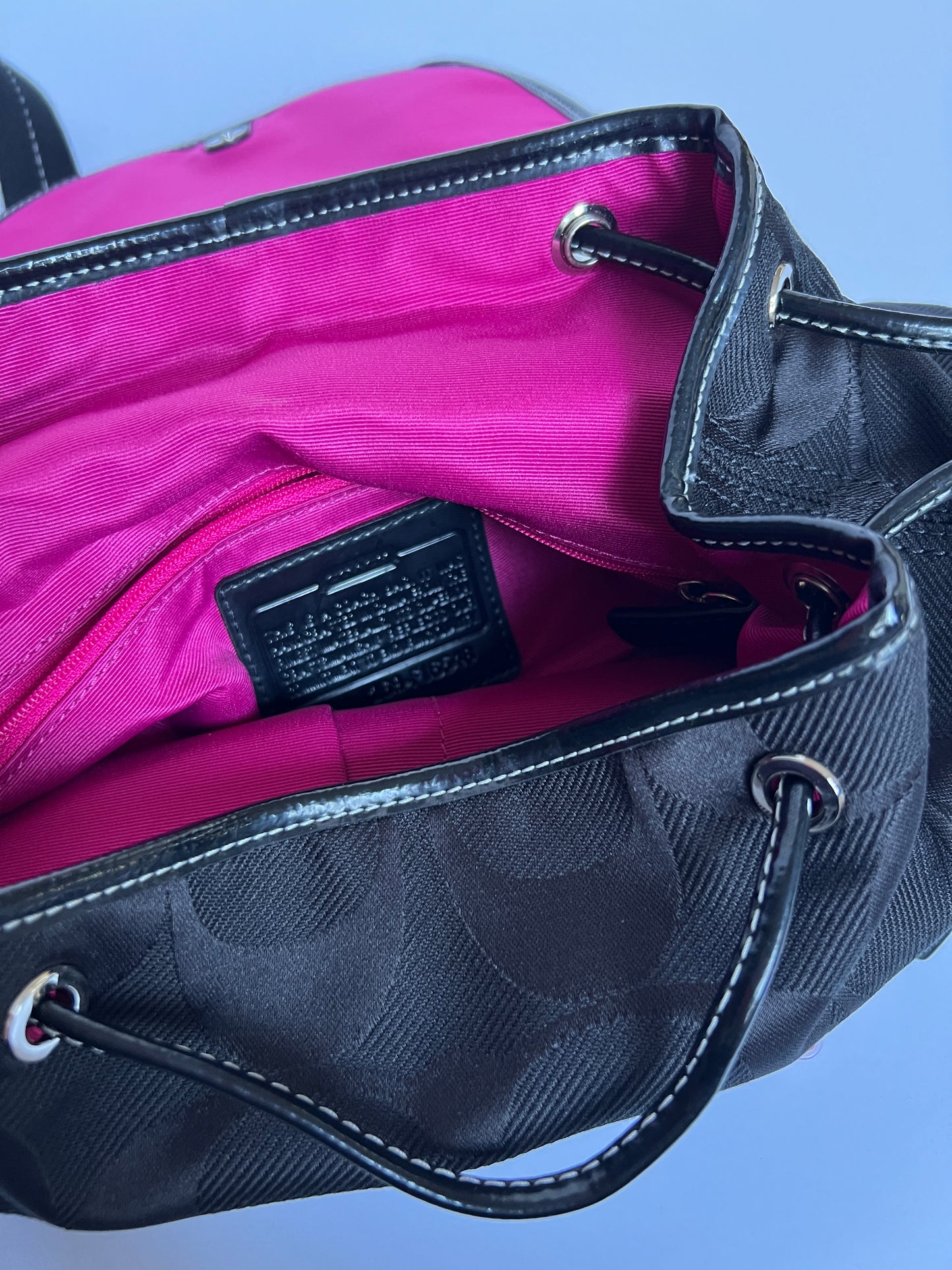 Coach Backpack w Flower Charm