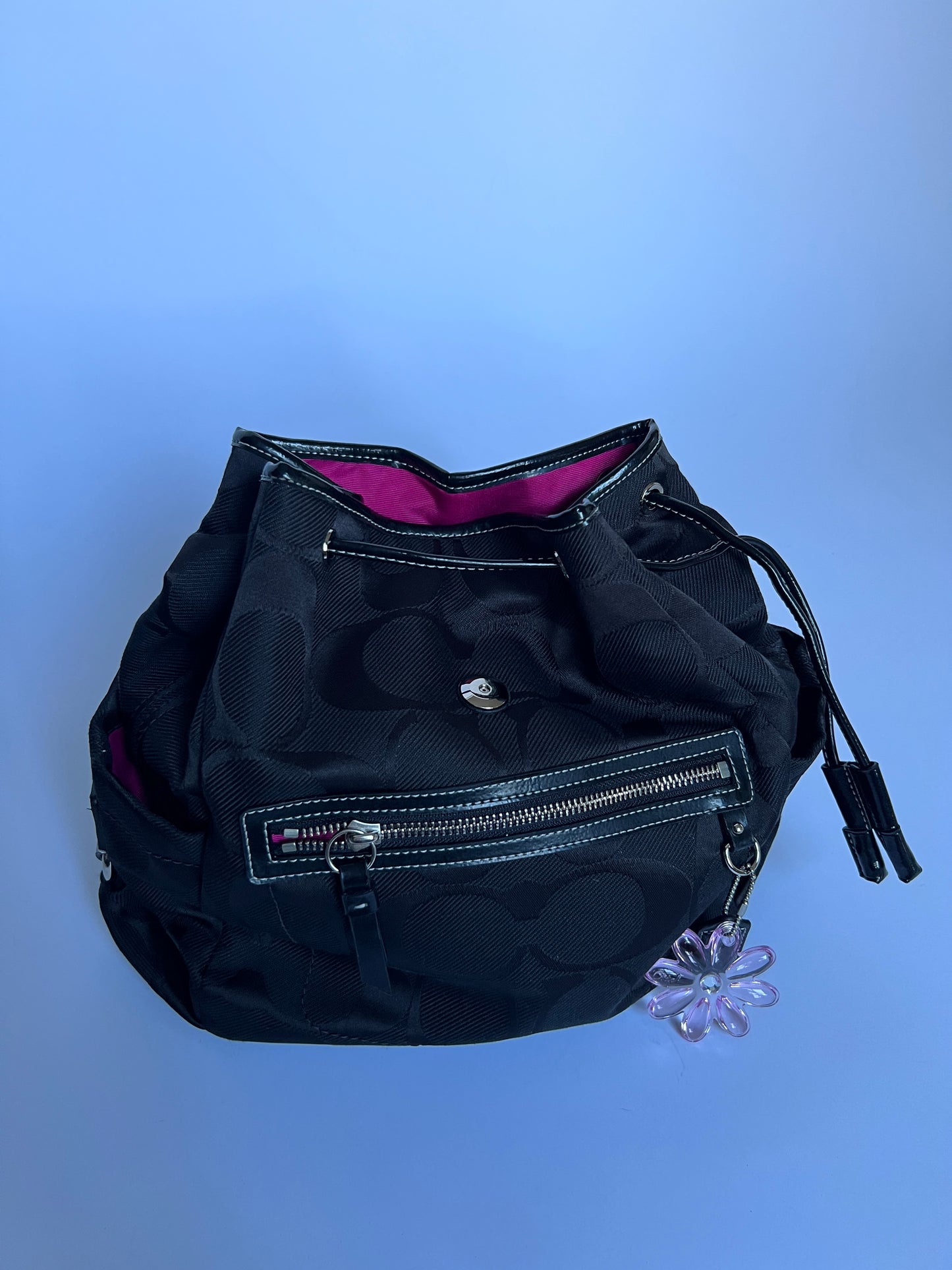 Coach Backpack w Flower Charm