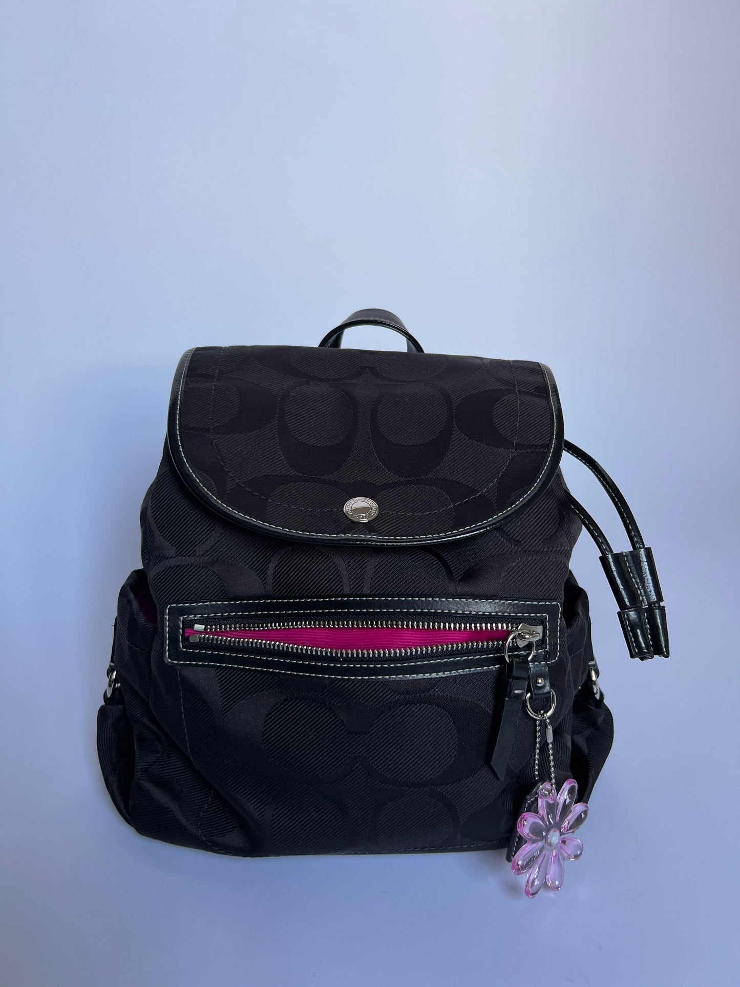 Coach Backpack w Flower Charm
