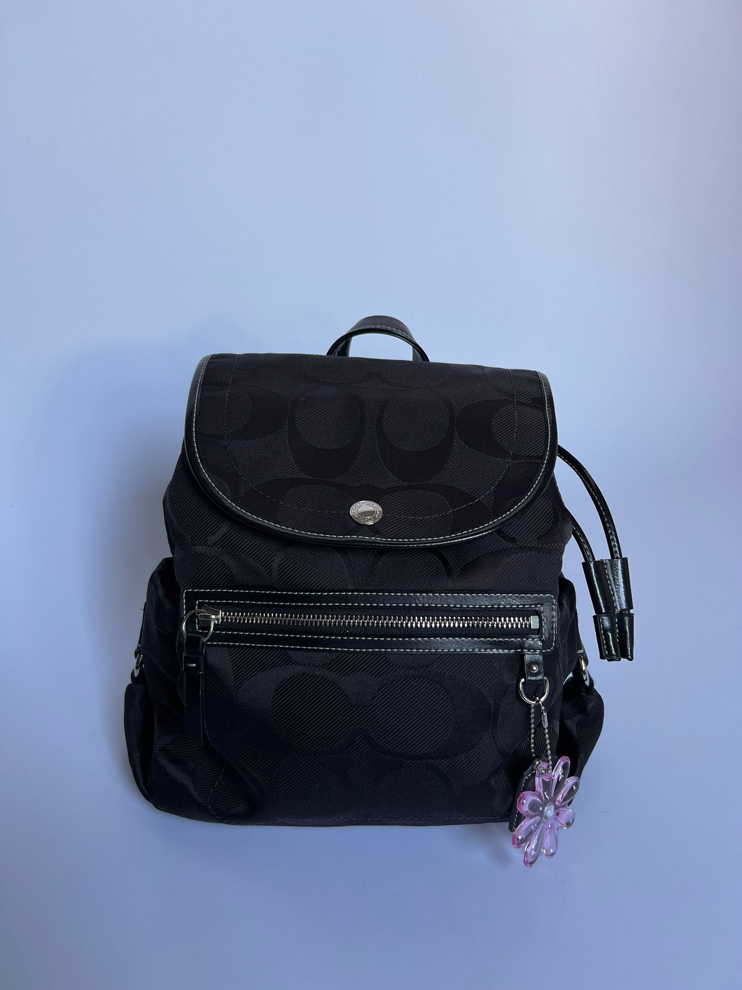 Coach Backpack w Flower Charm