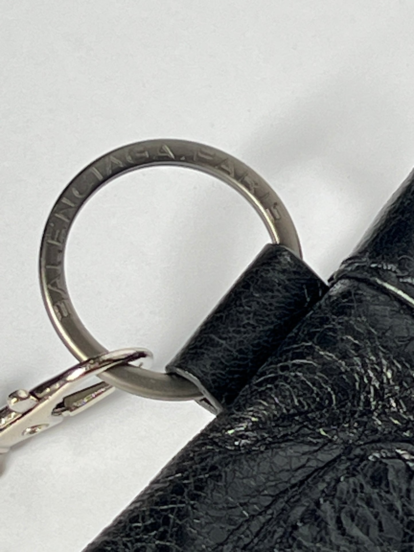 Balenciaga Two Tone Leather Motorcycle Clutch