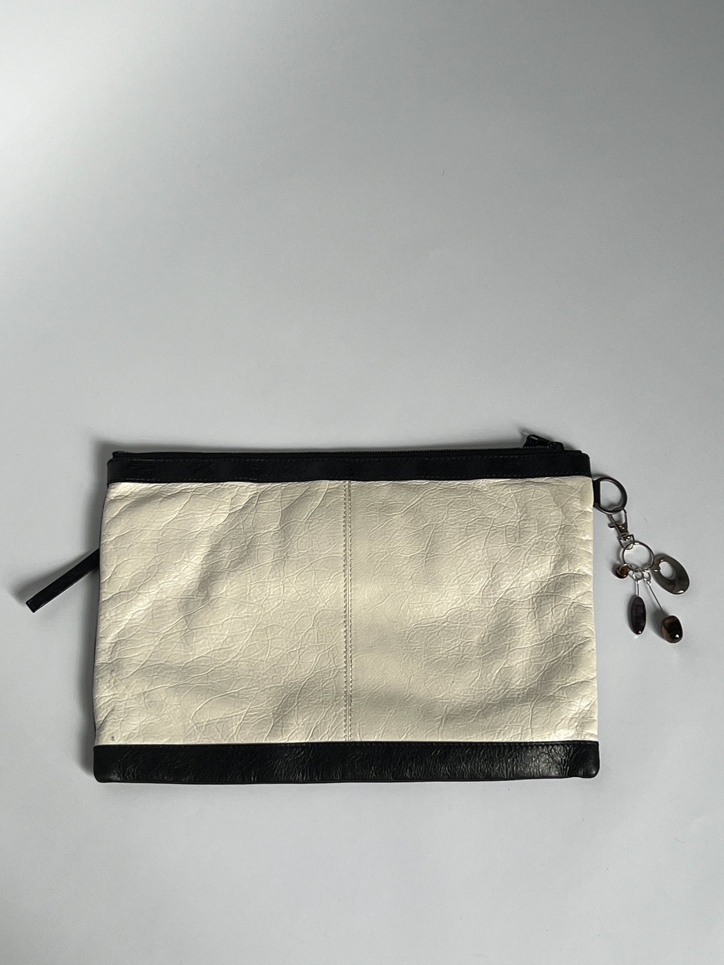 Balenciaga Two Tone Leather Motorcycle Clutch