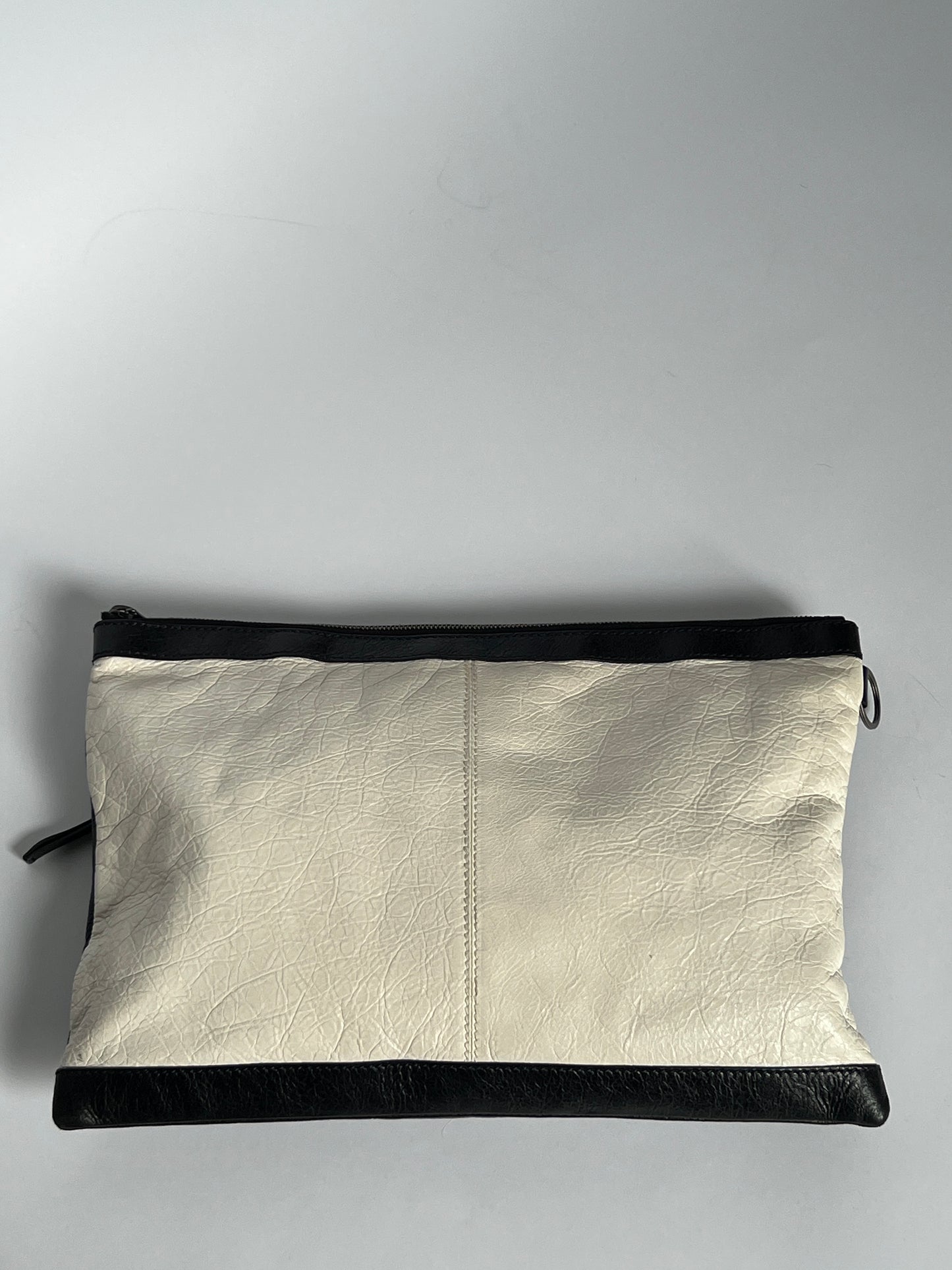 Balenciaga Two Tone Leather Motorcycle Clutch