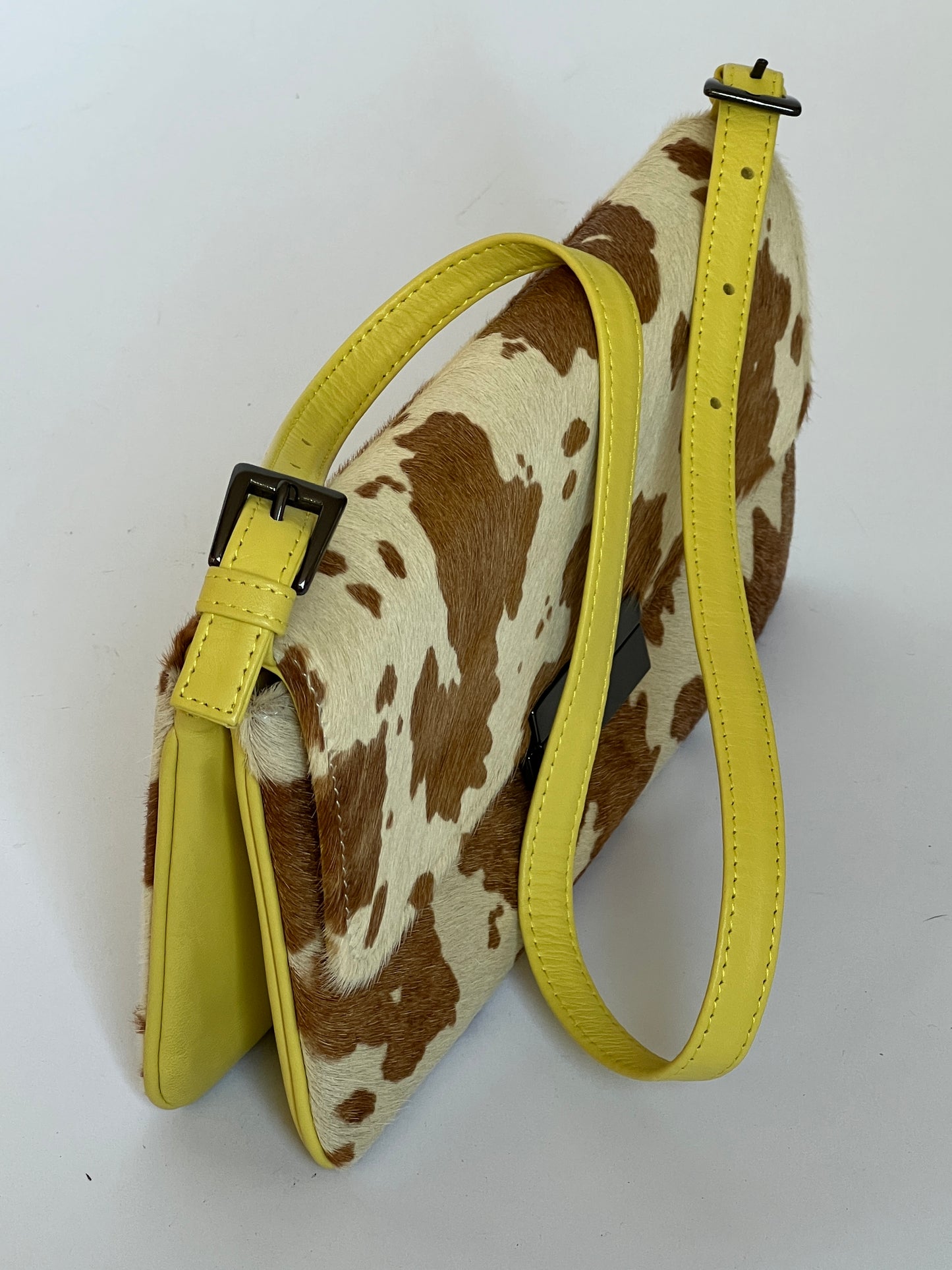 Yellow & Cow Shoulder Bag