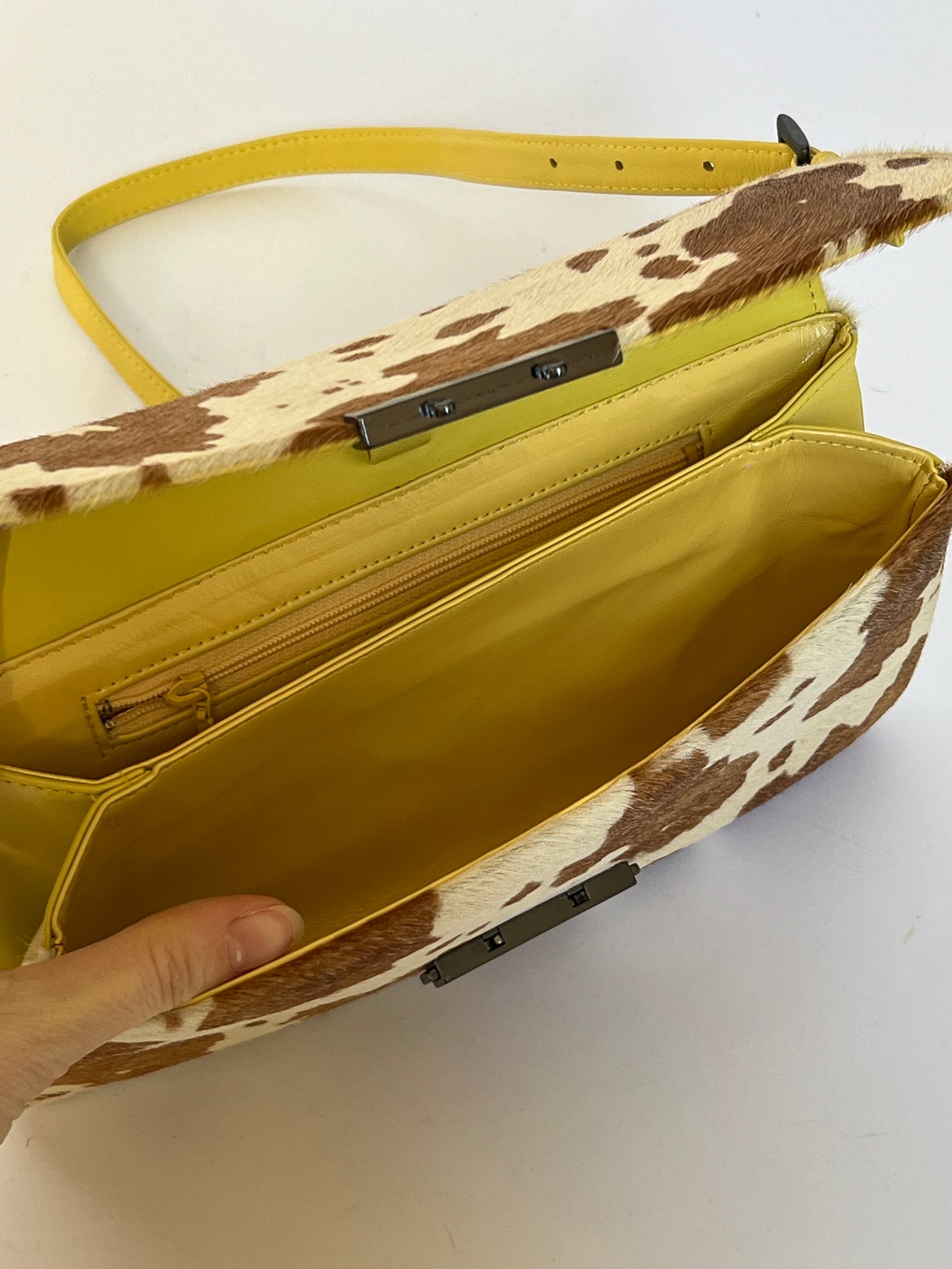 Yellow & Cow Shoulder Bag