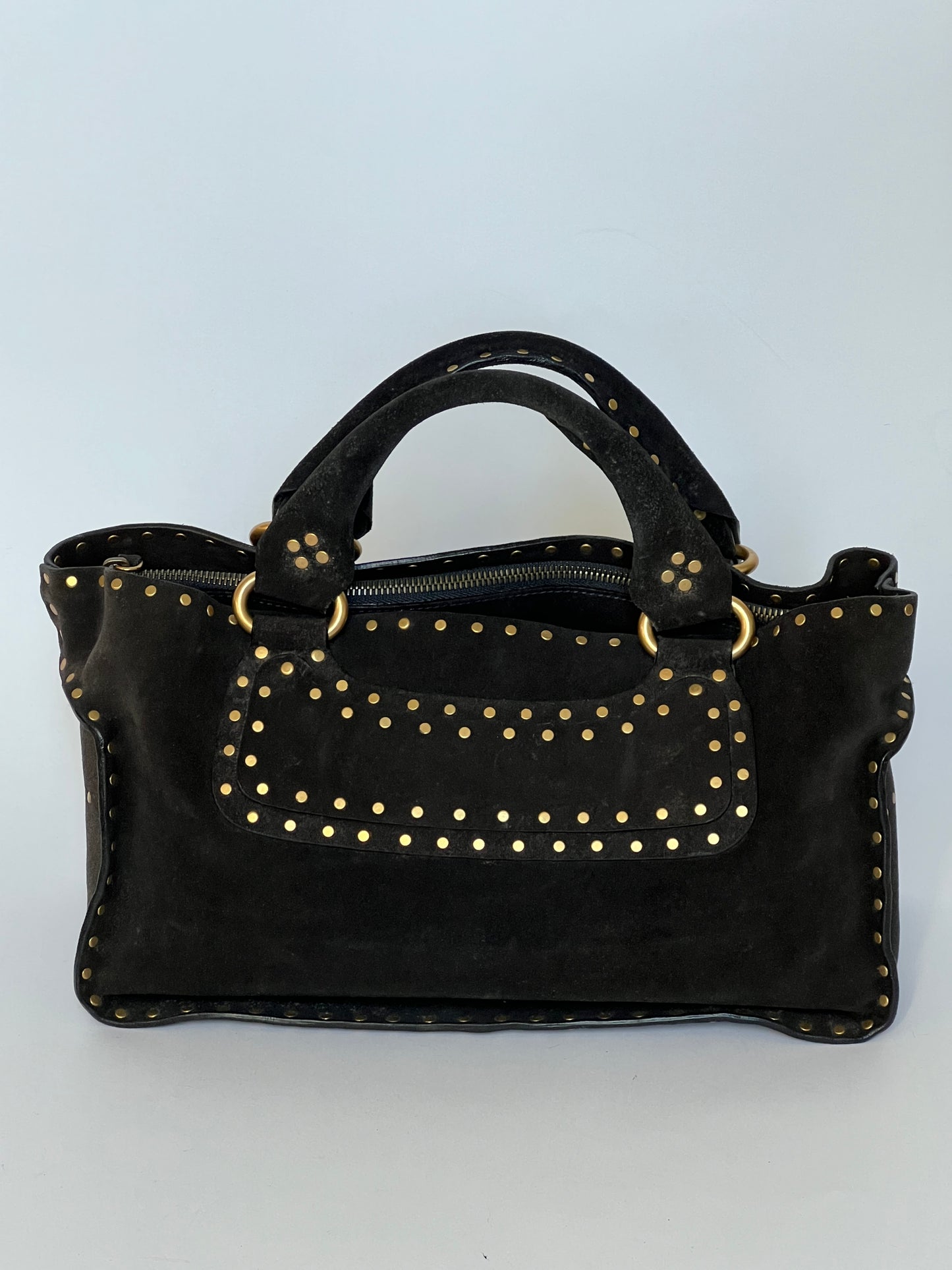 Celine Suede Studded Boogie Bag