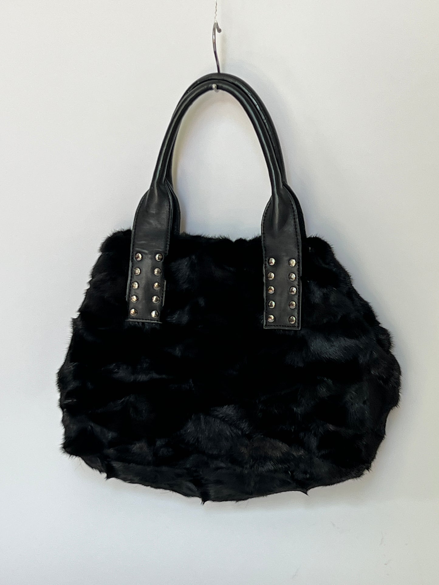 Fur Studded Shoulder Bag