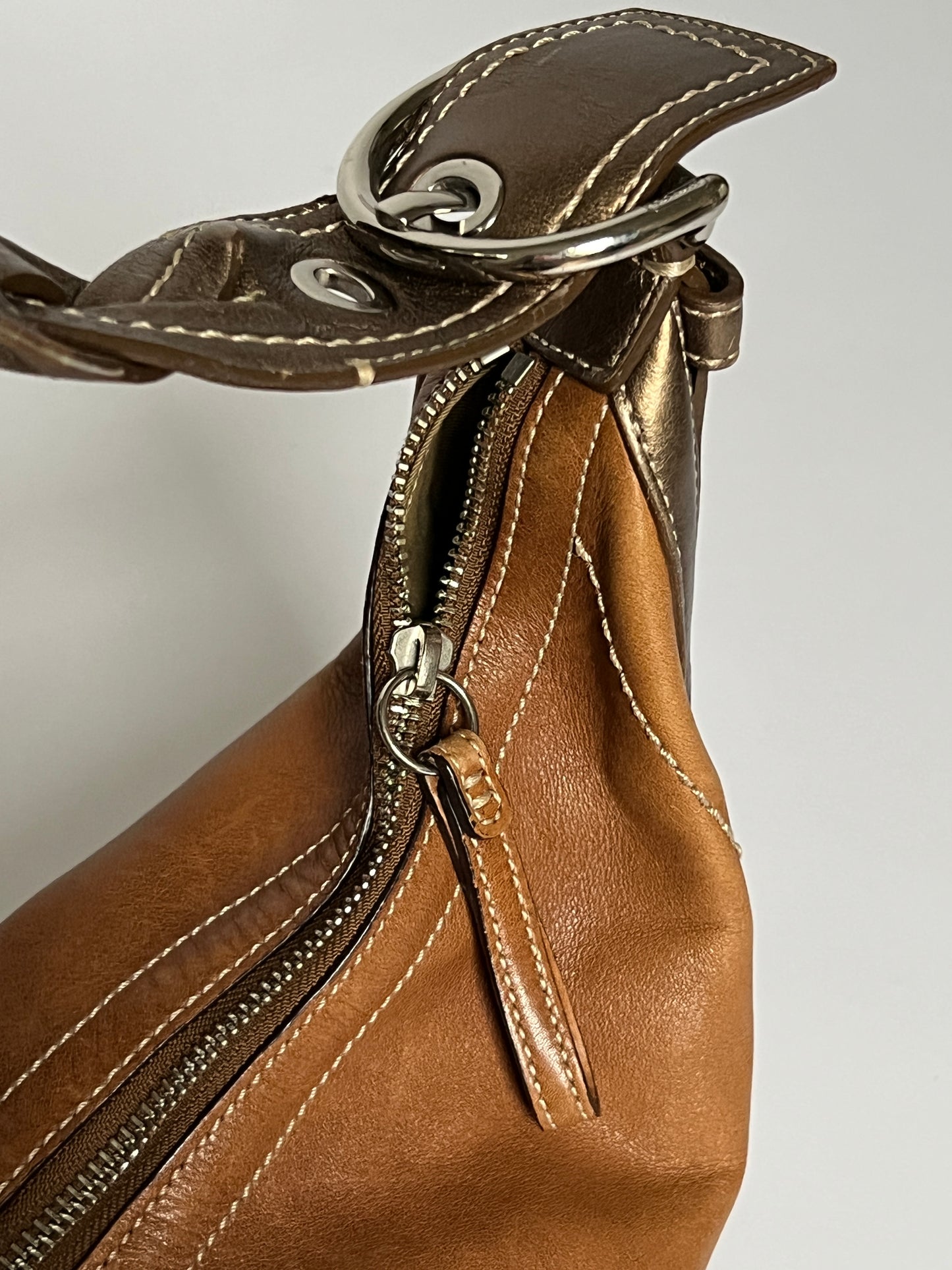 Coach Leather Hobo Plait Bag