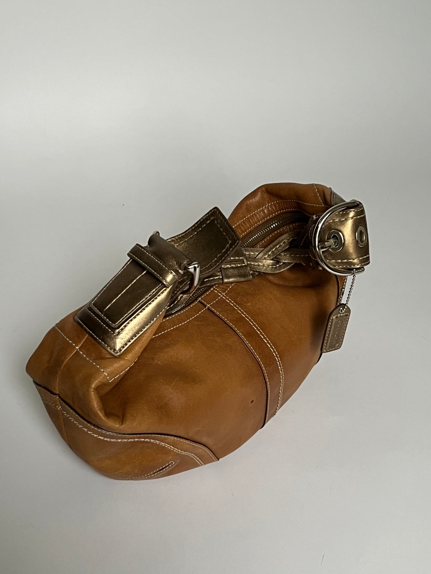 Coach Leather Hobo Plait Bag