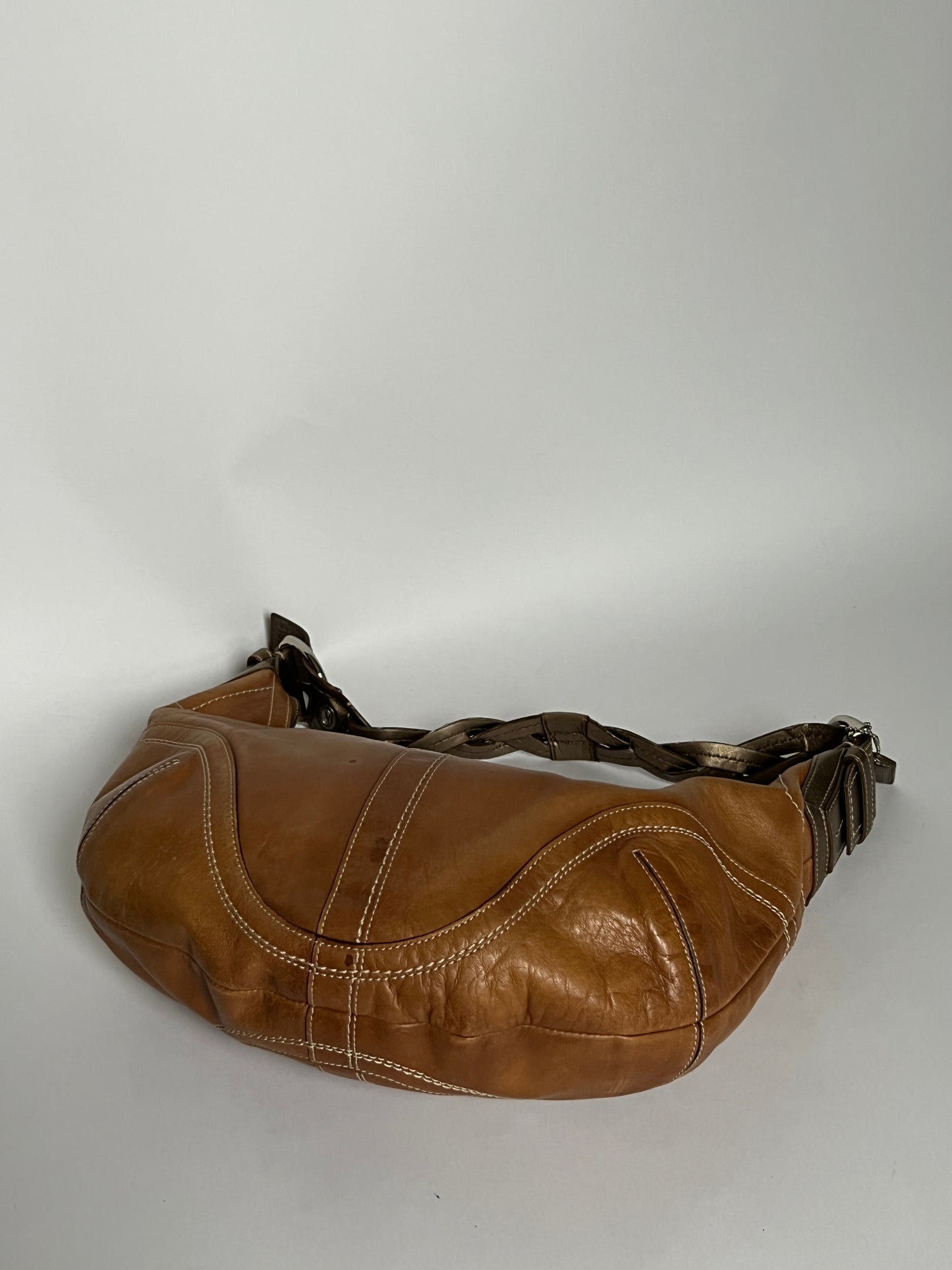 Coach Leather Hobo Plait Bag