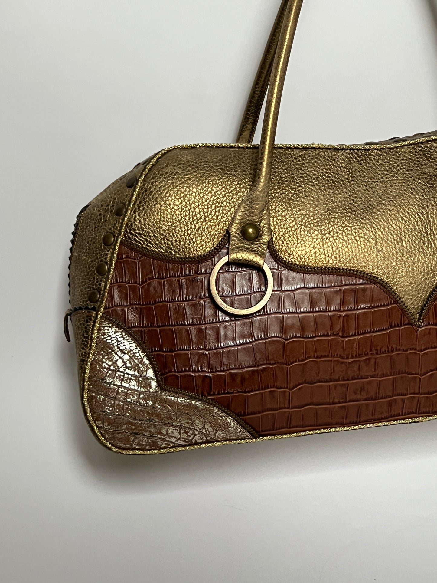 Y2K Leather Studded Bag