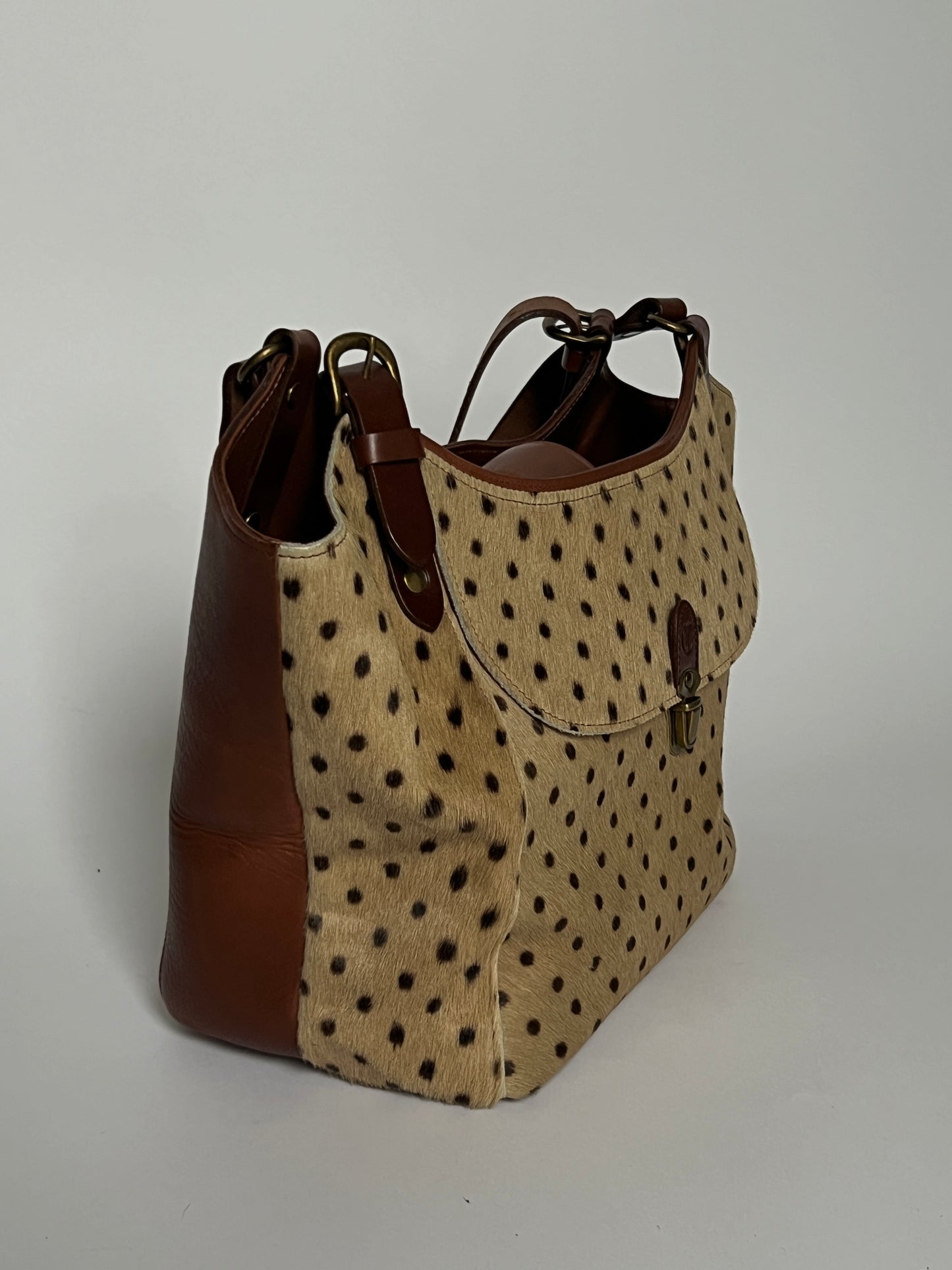 Polka Dot Cowhide Leather Bag