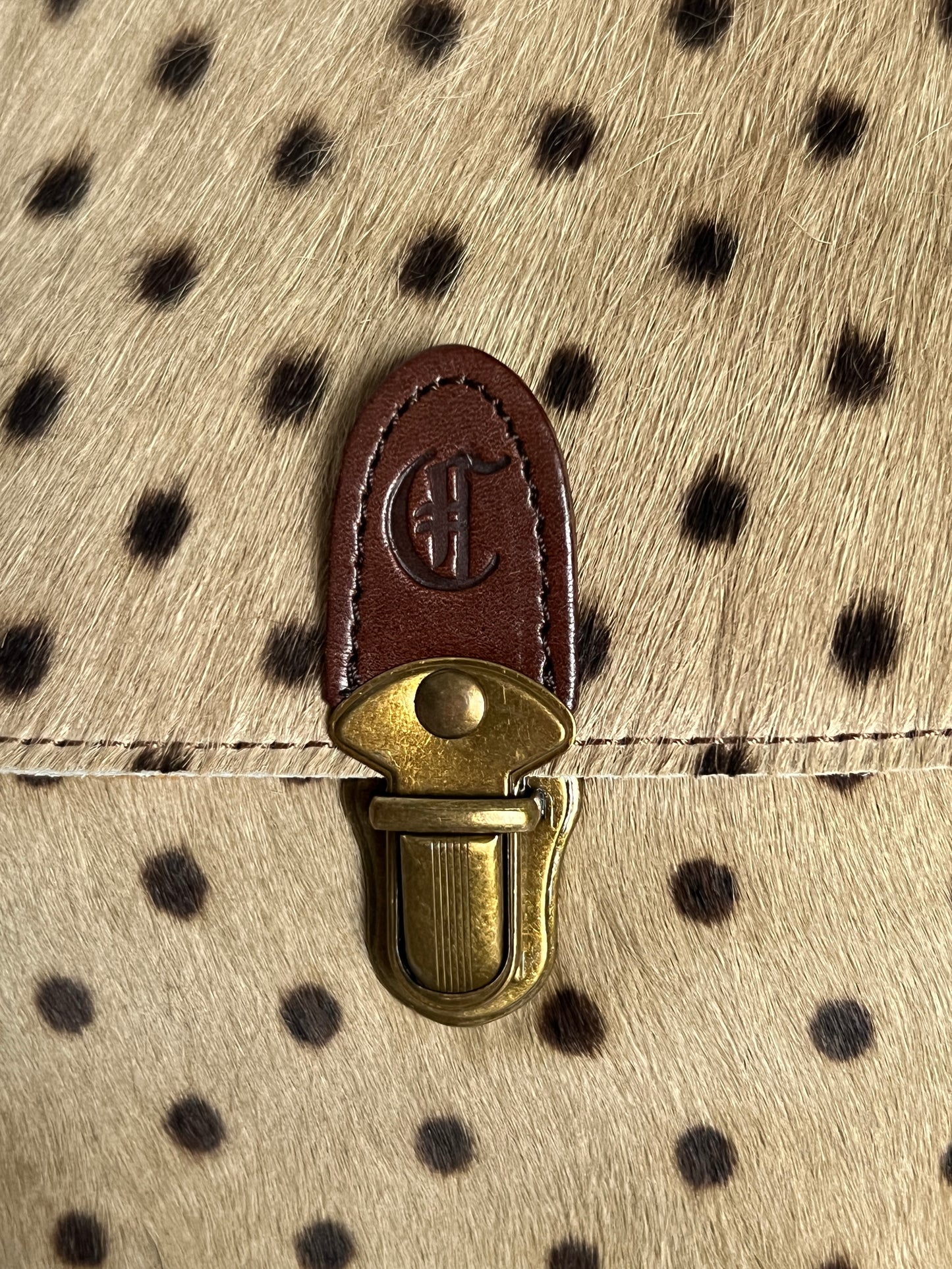 Polka Dot Cowhide Leather Bag