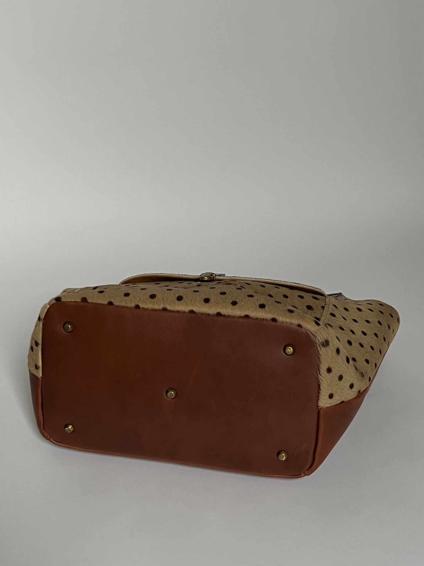 Polka Dot Cowhide Leather Bag