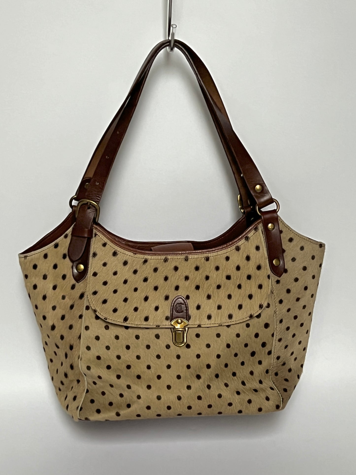 Polka Dot Cowhide Leather Bag