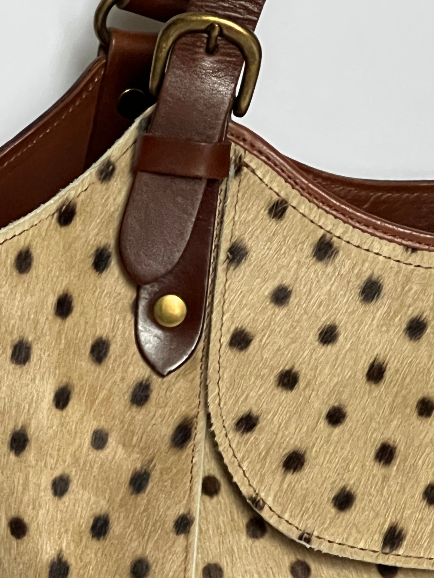 Polka Dot Cowhide Leather Bag