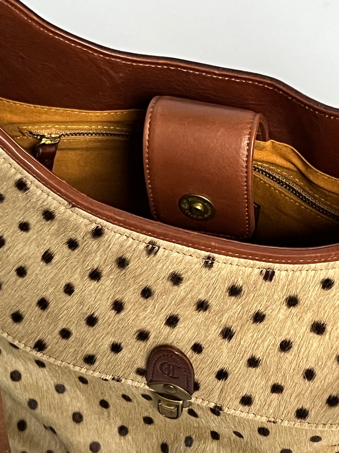 Polka Dot Cowhide Leather Bag
