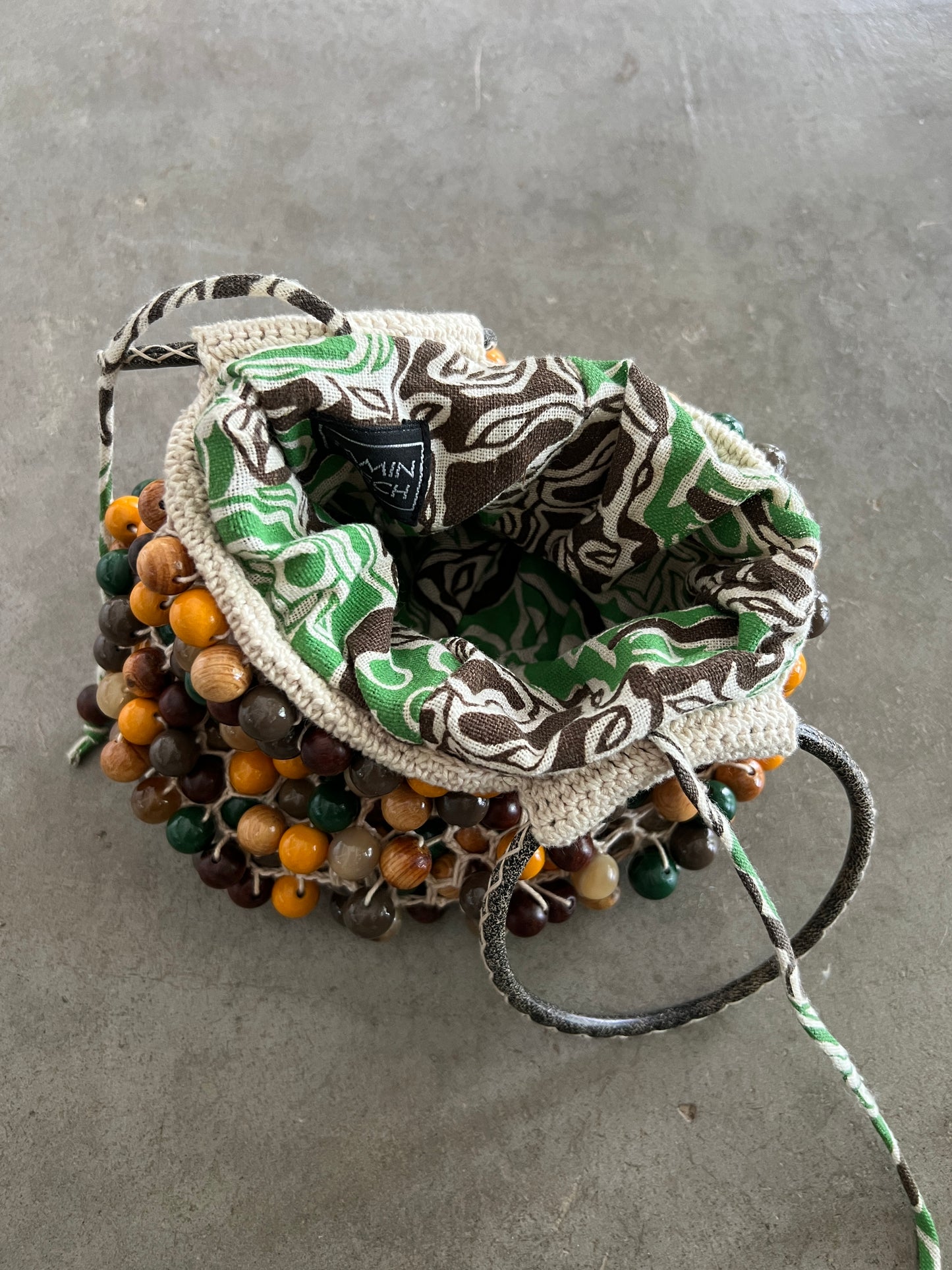 Crochet Wooden Beaded Bag