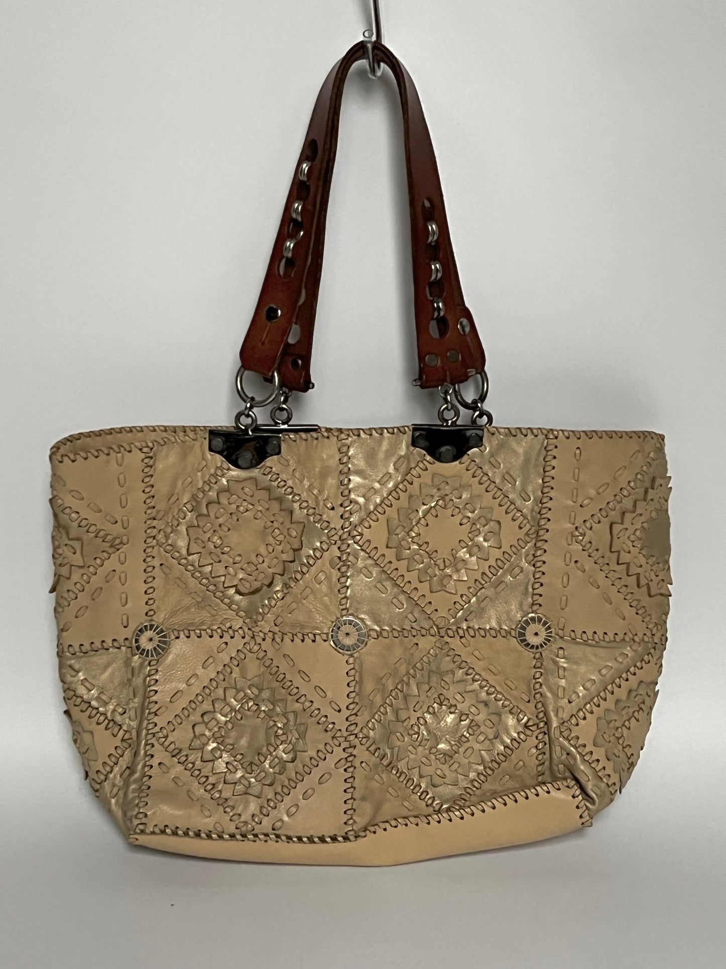French Woven Leather Tote