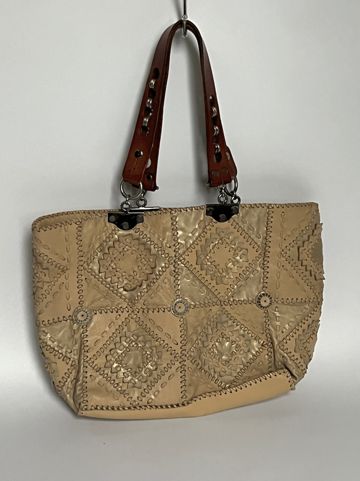 French Woven Leather Tote