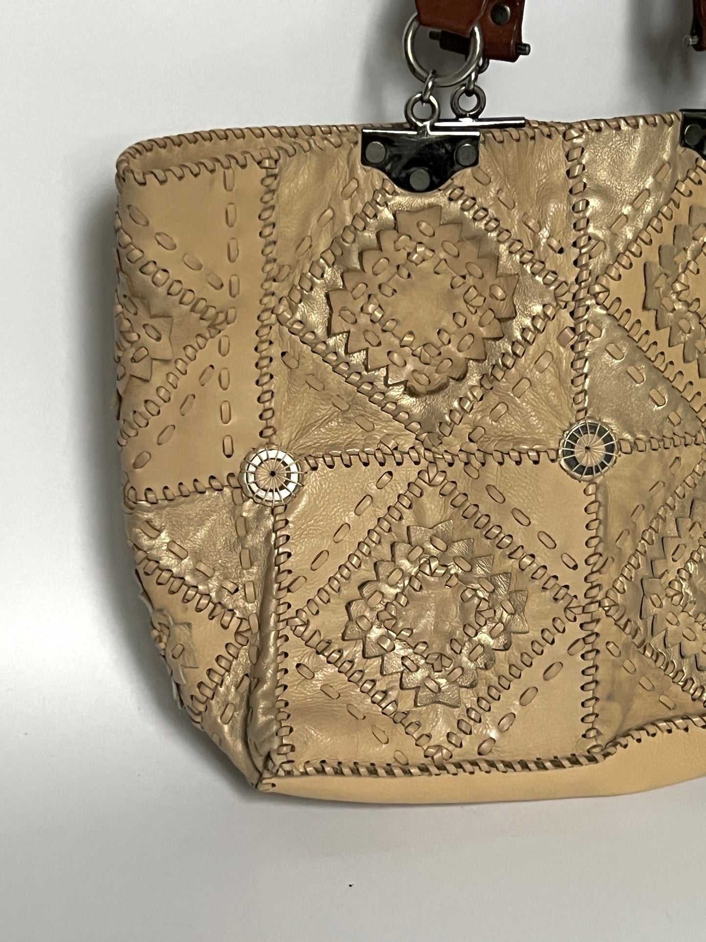 French Woven Leather Tote
