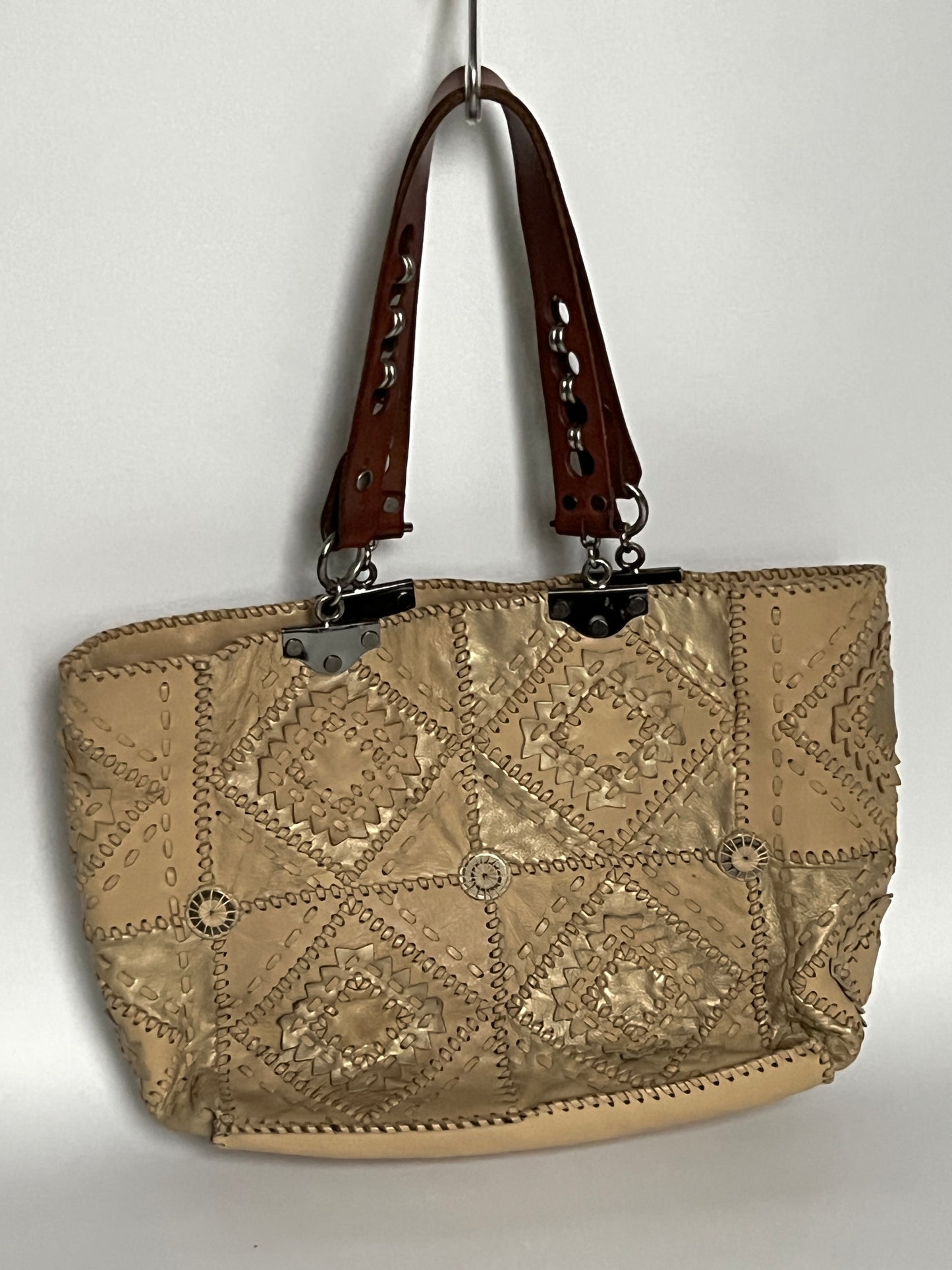 French Woven Leather Tote