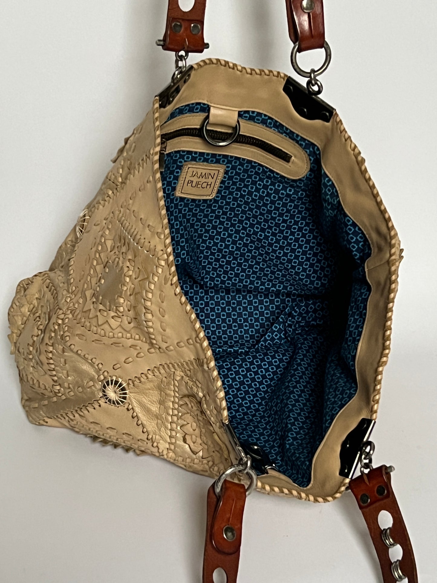 French Woven Leather Tote