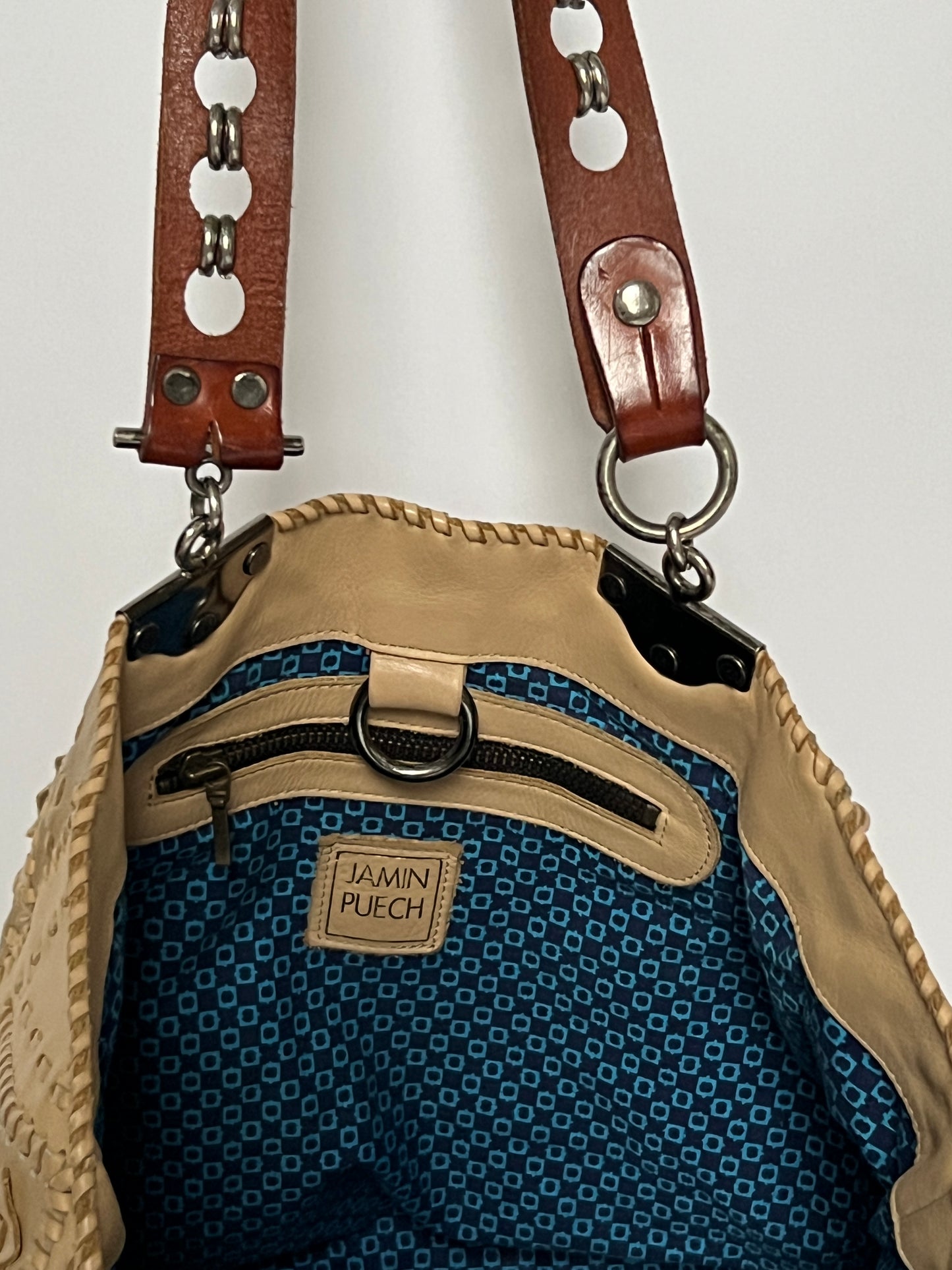 French Woven Leather Tote