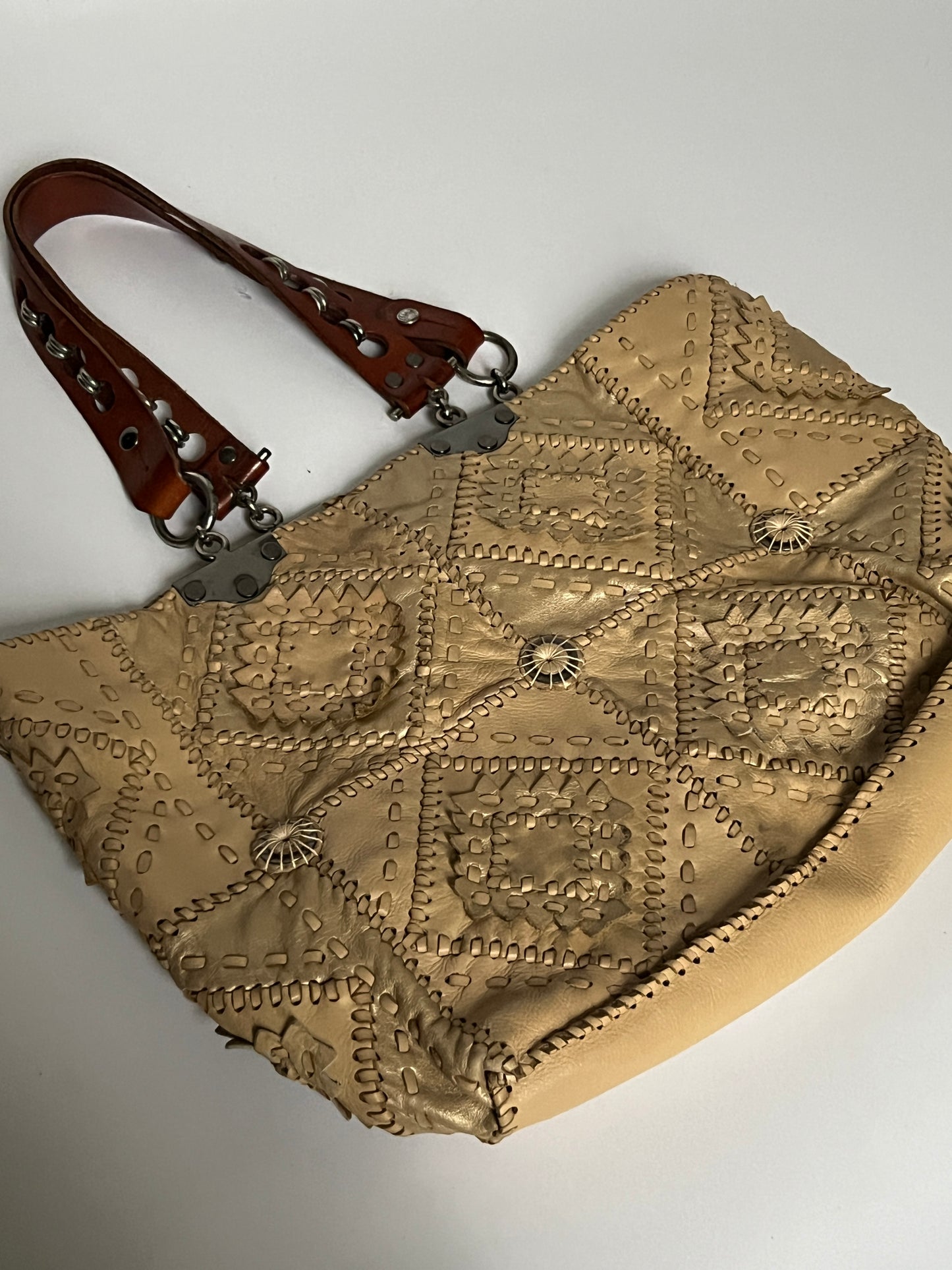 French Woven Leather Tote