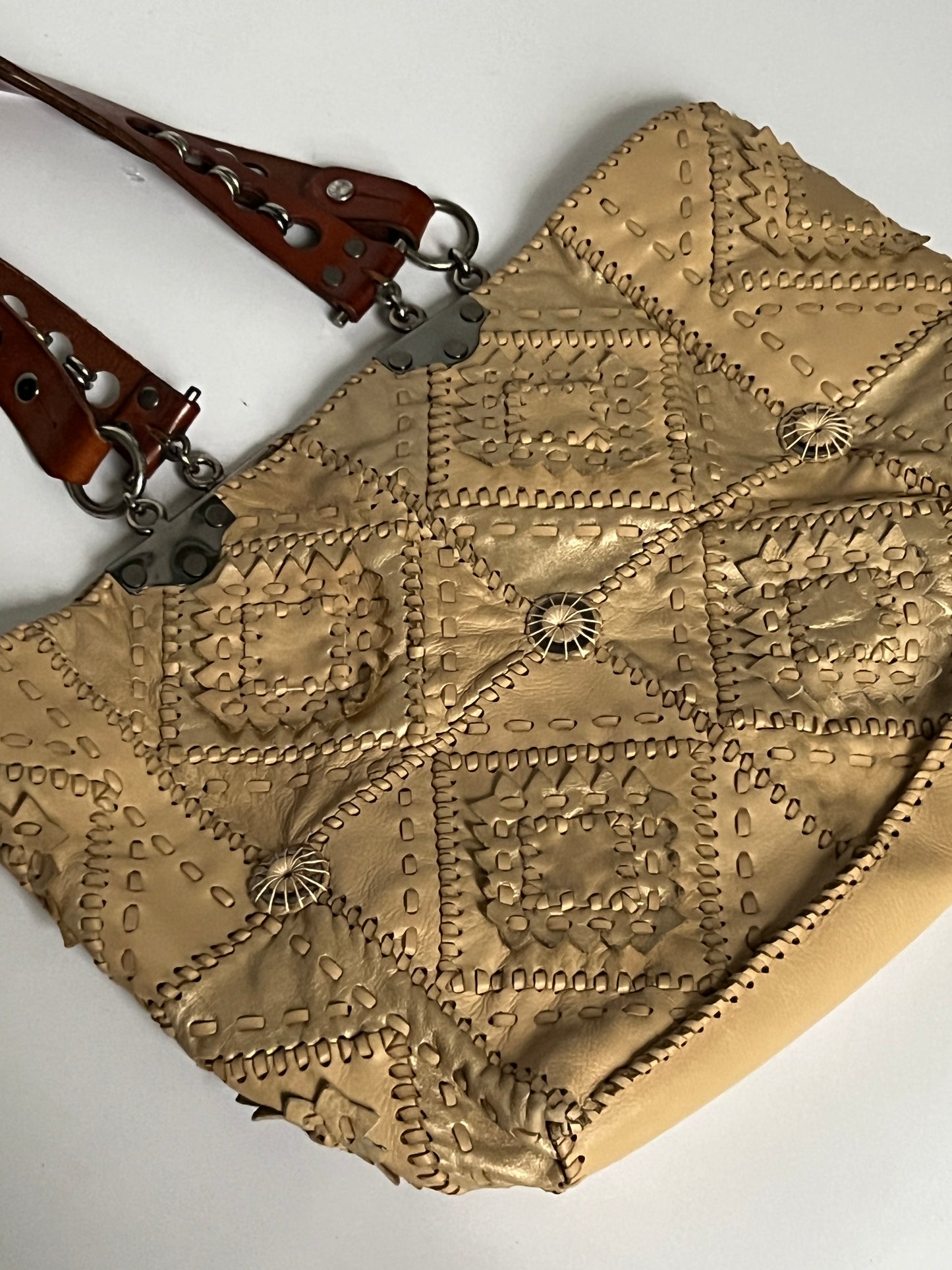 French Woven Leather Tote