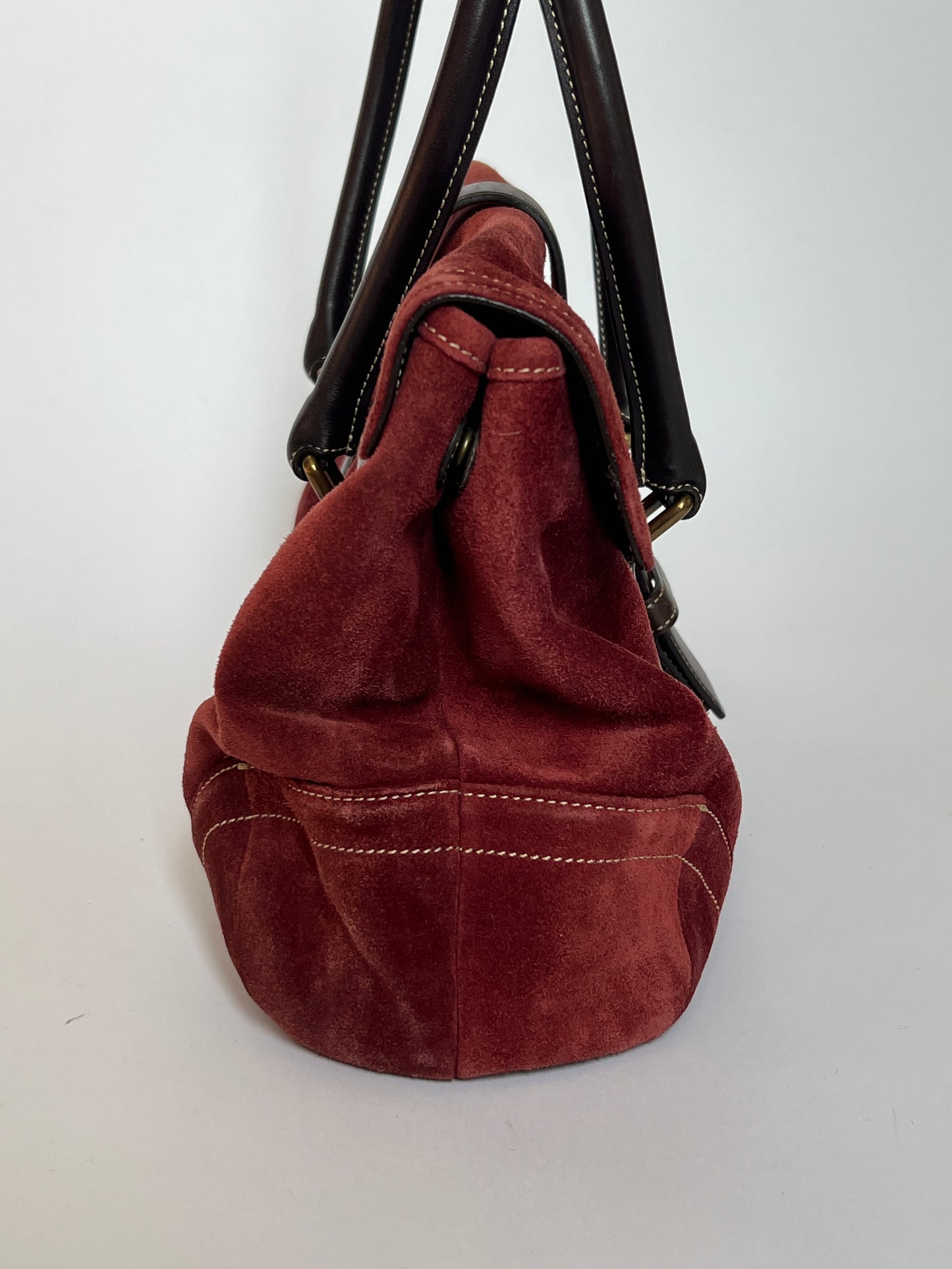 Coach Burgundy Suede Bag