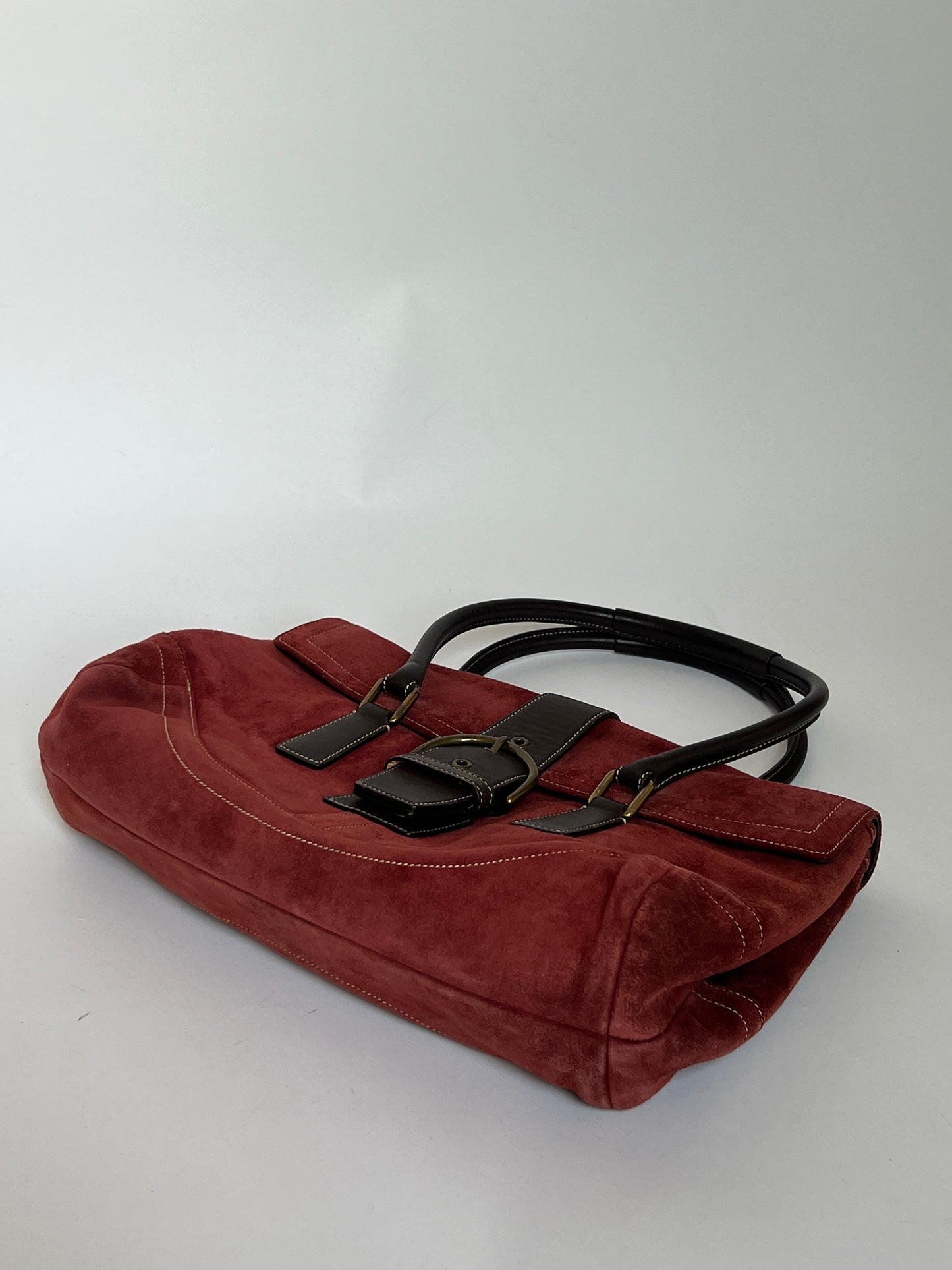 Coach Burgundy Suede Bag