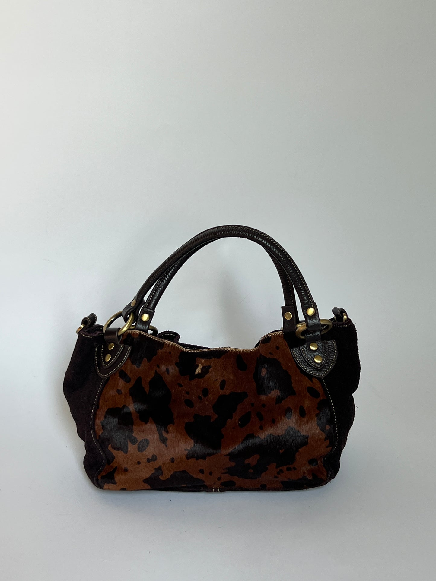Brown Suede Cowhide Bag