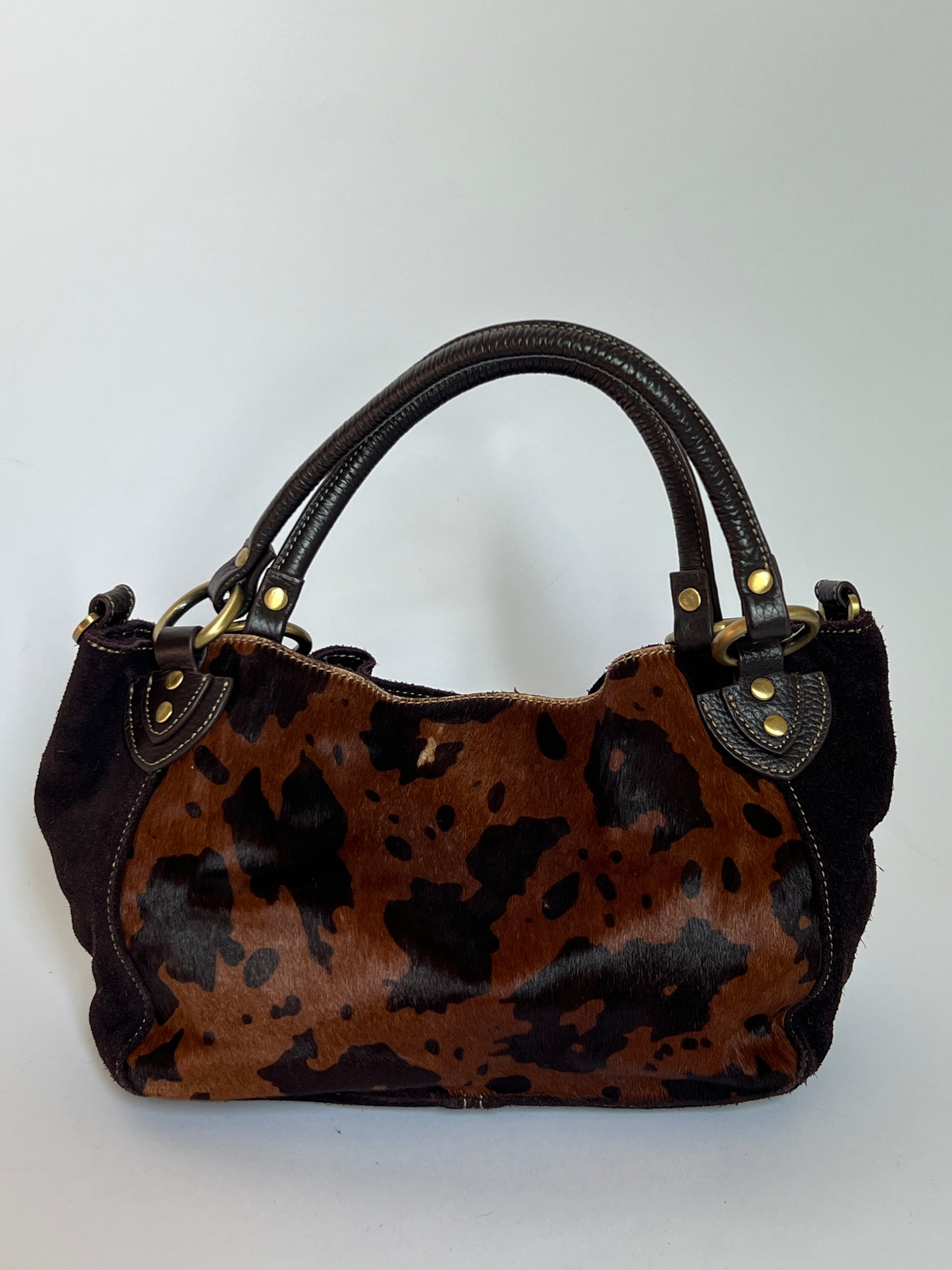 Brown Suede Cowhide Bag