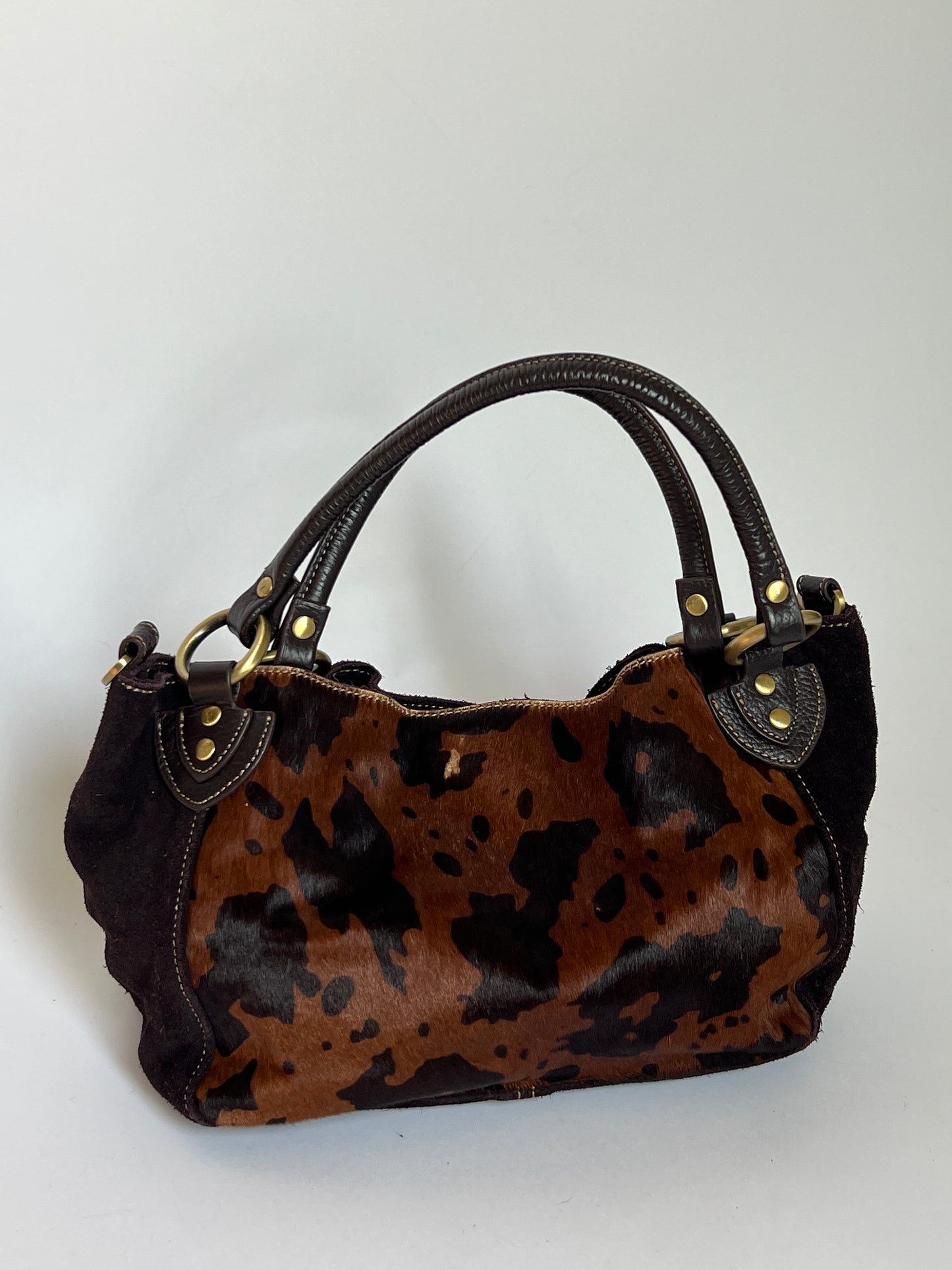 Brown Suede Cowhide Bag
