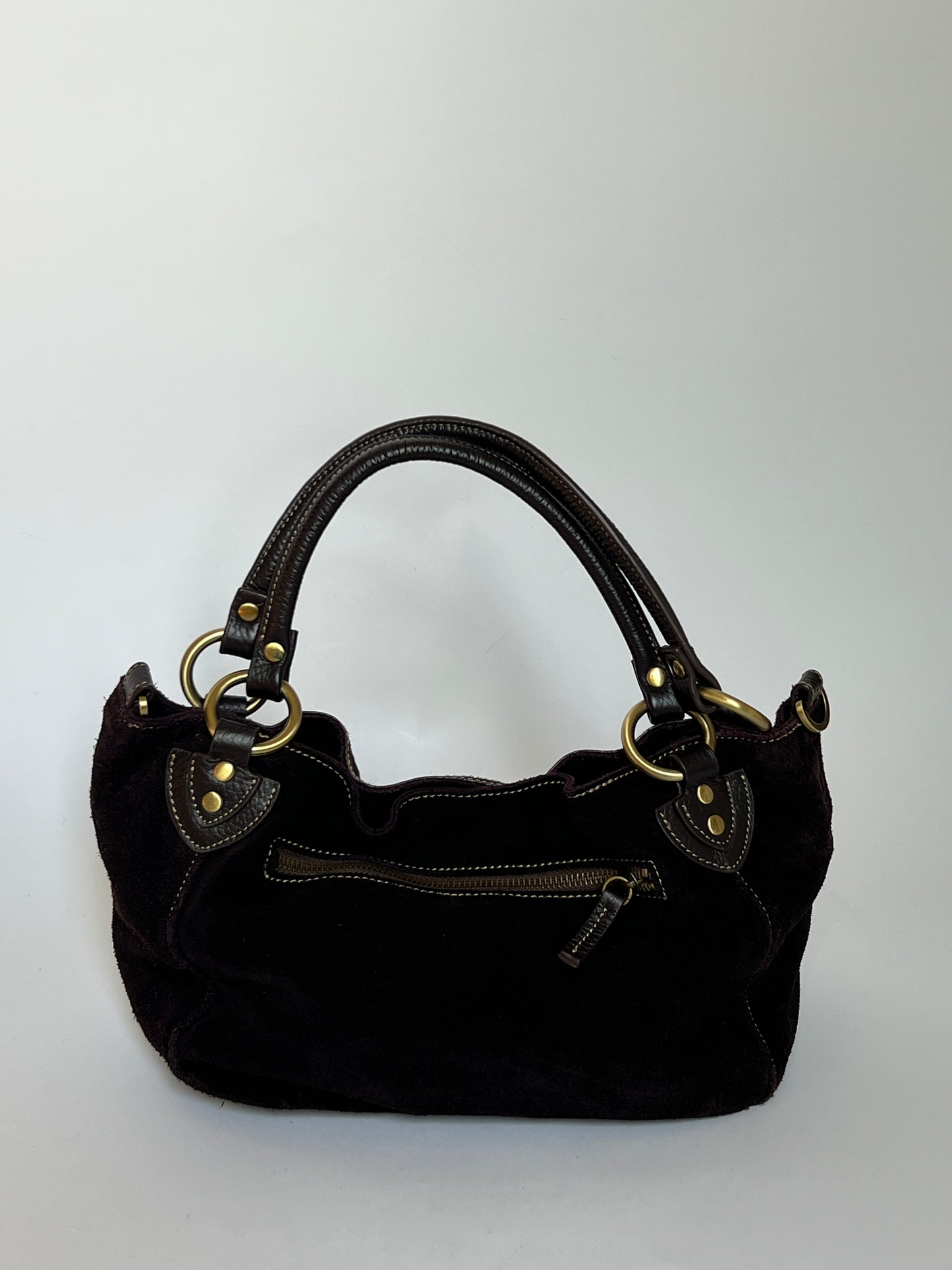 Brown Suede Cowhide Bag