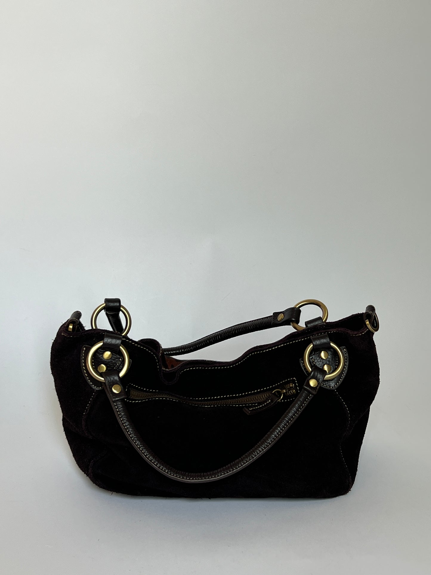Brown Suede Cowhide Bag