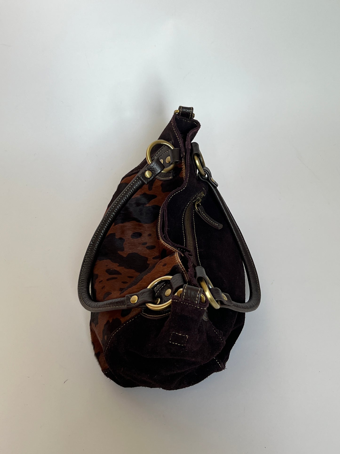 Brown Suede Cowhide Bag