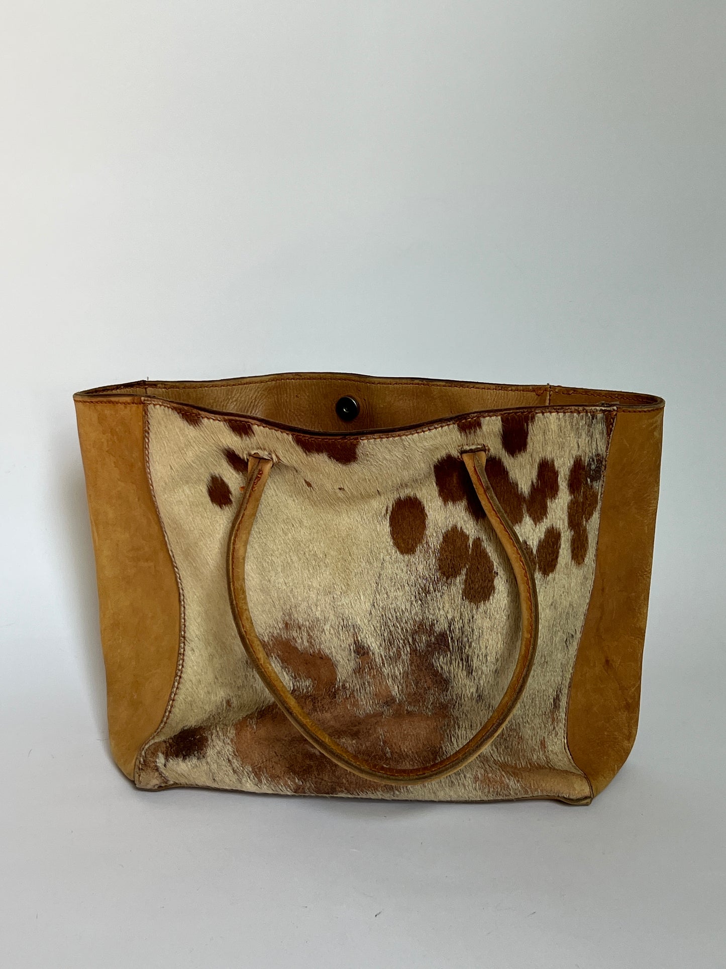 Distressed Large Cowhide Tote
